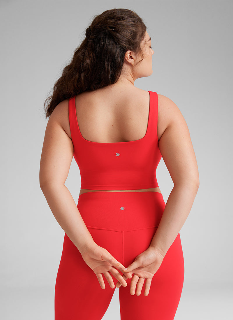 קרופ תומך Butterluxe Square Neck - Deep Red