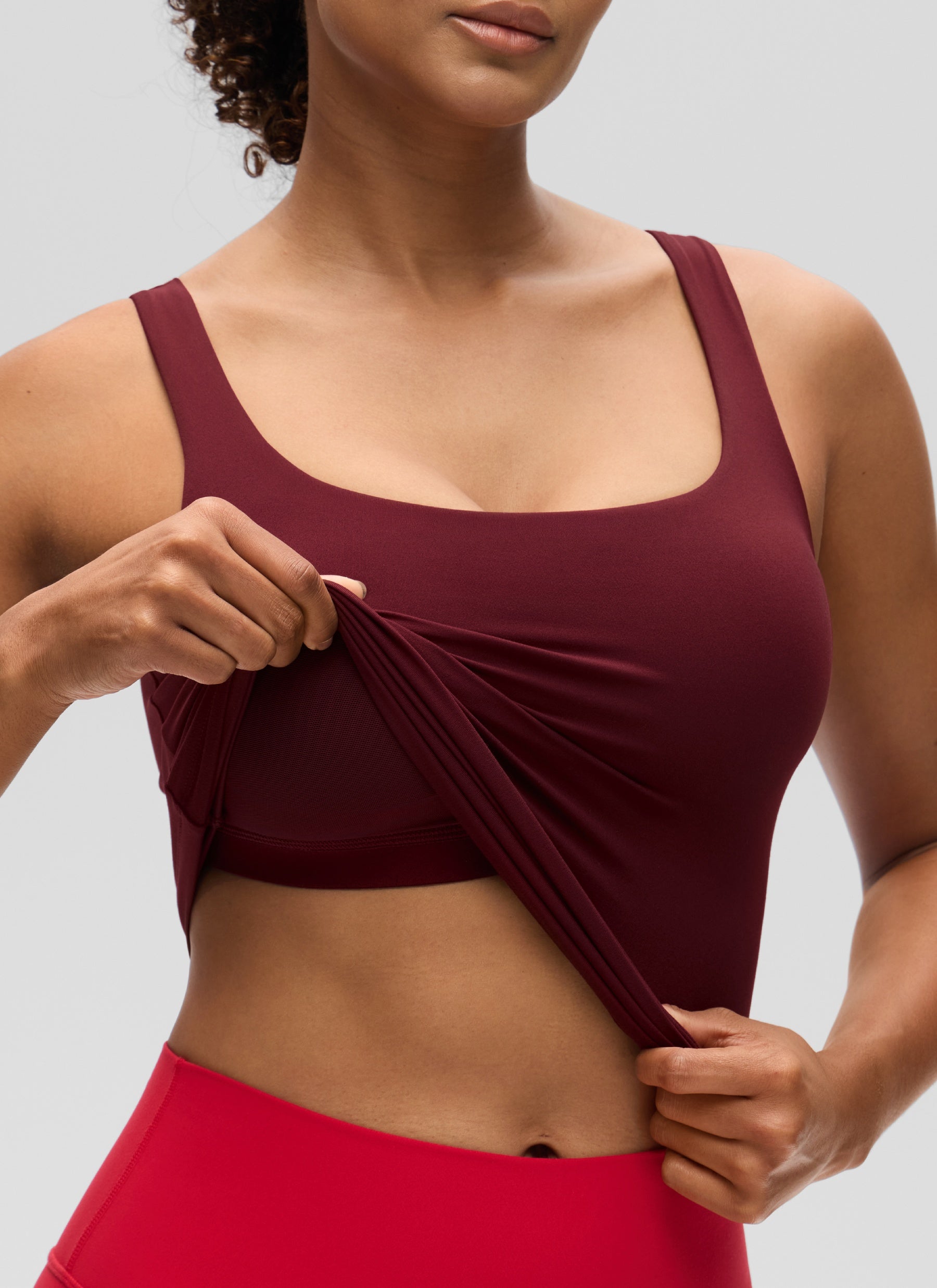 גופייה עם חזייה פנימית Butterluxe U Shape - Red Merlot