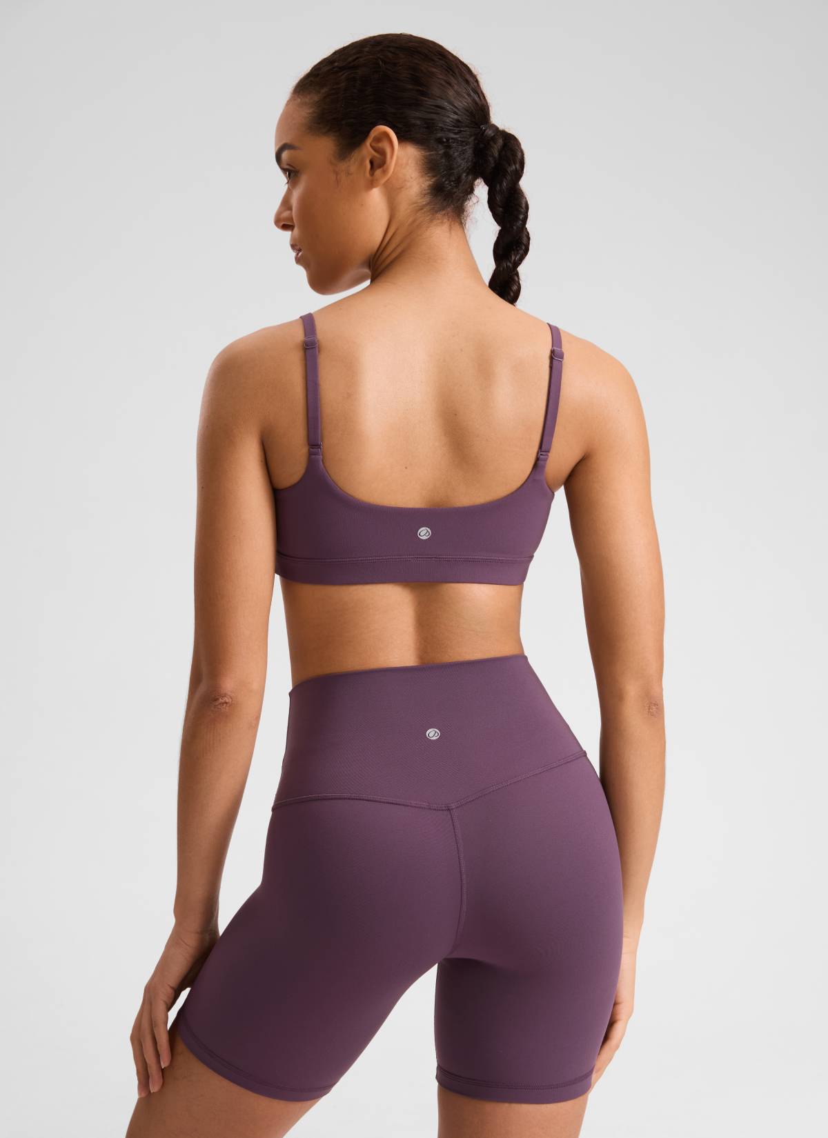 חזיית ספורט Butterluxe Spaghetti Strap עם רצועות מתכווננות - Grape Purple