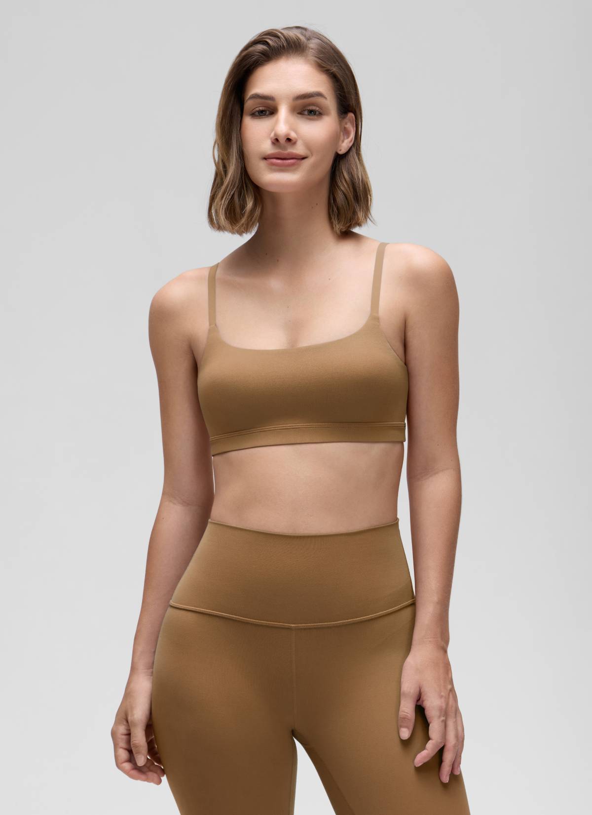 חזיית ספורט Butterluxe Spaghetti Strap עם רצועות מתכווננות - Allspice