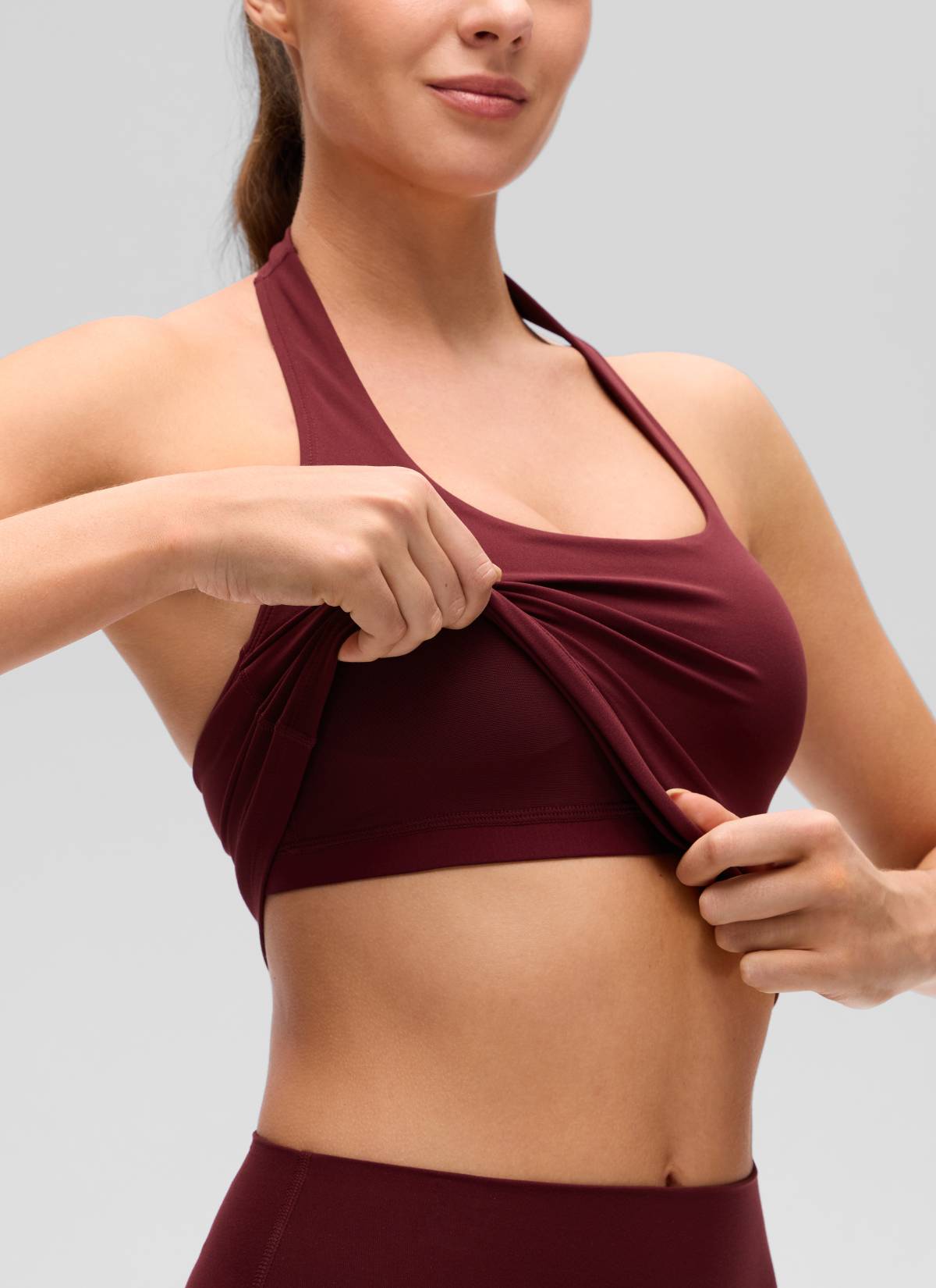 גופיית קולר עם חזייה פנימית Butterluxe - Red Merlot
