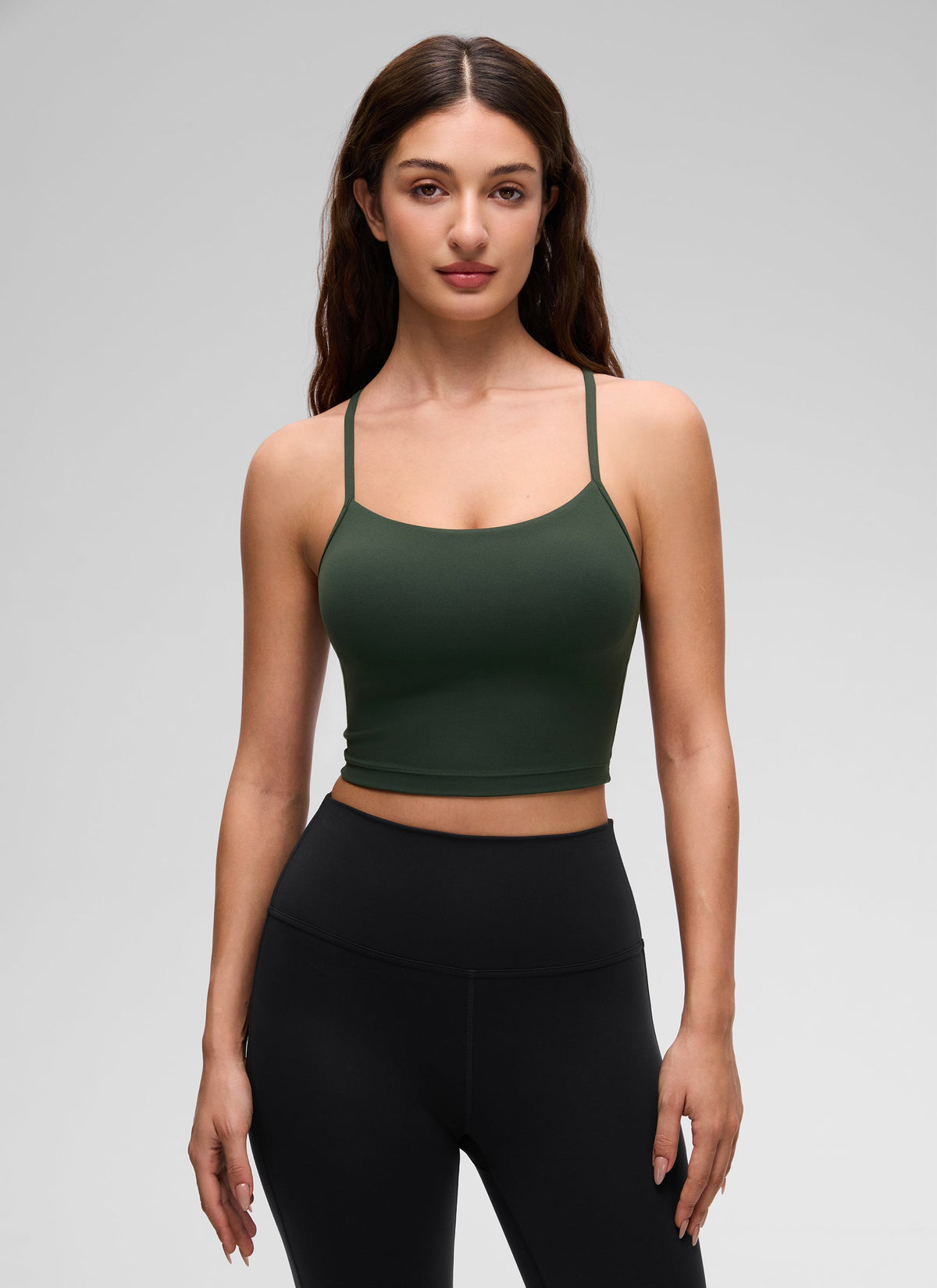 גופייה עם חזייה פנימית Butterluxe Y Back - Legend Green