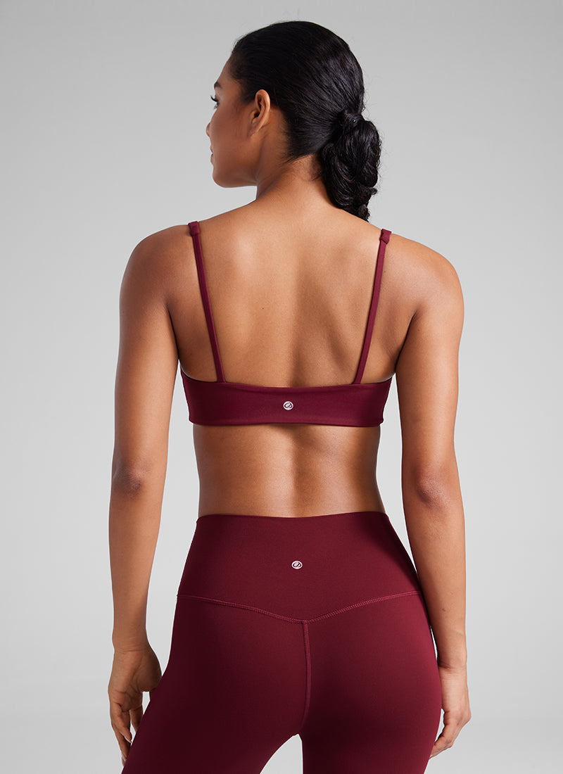 חזיית ספורט Butterluxe מחשוף מרובע Mini Bra - Red Merlot