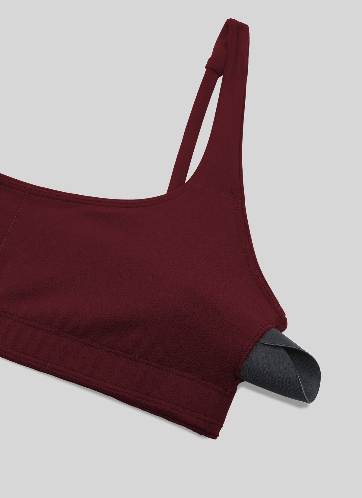 חזיית ספורט Butterluxe מחשוף מרובע Mini Bra - Red Merlot
