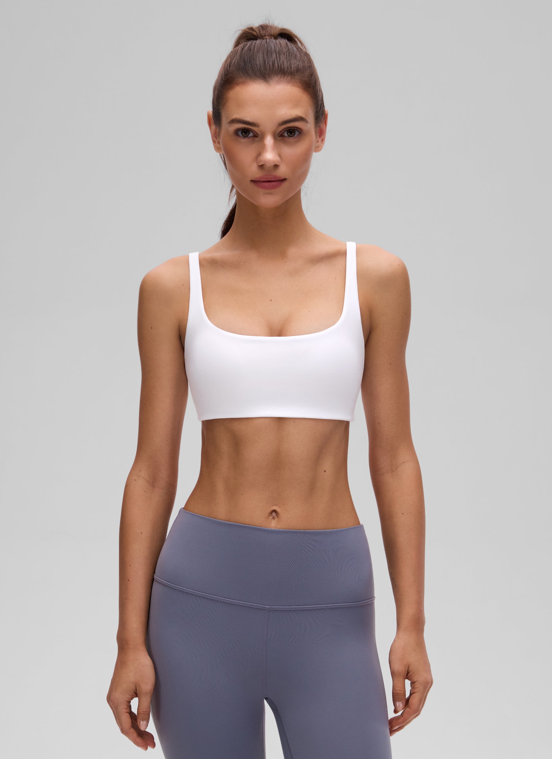 חזיית ספורט Butterluxe מחשוף מרובע Mini Bra - לבן