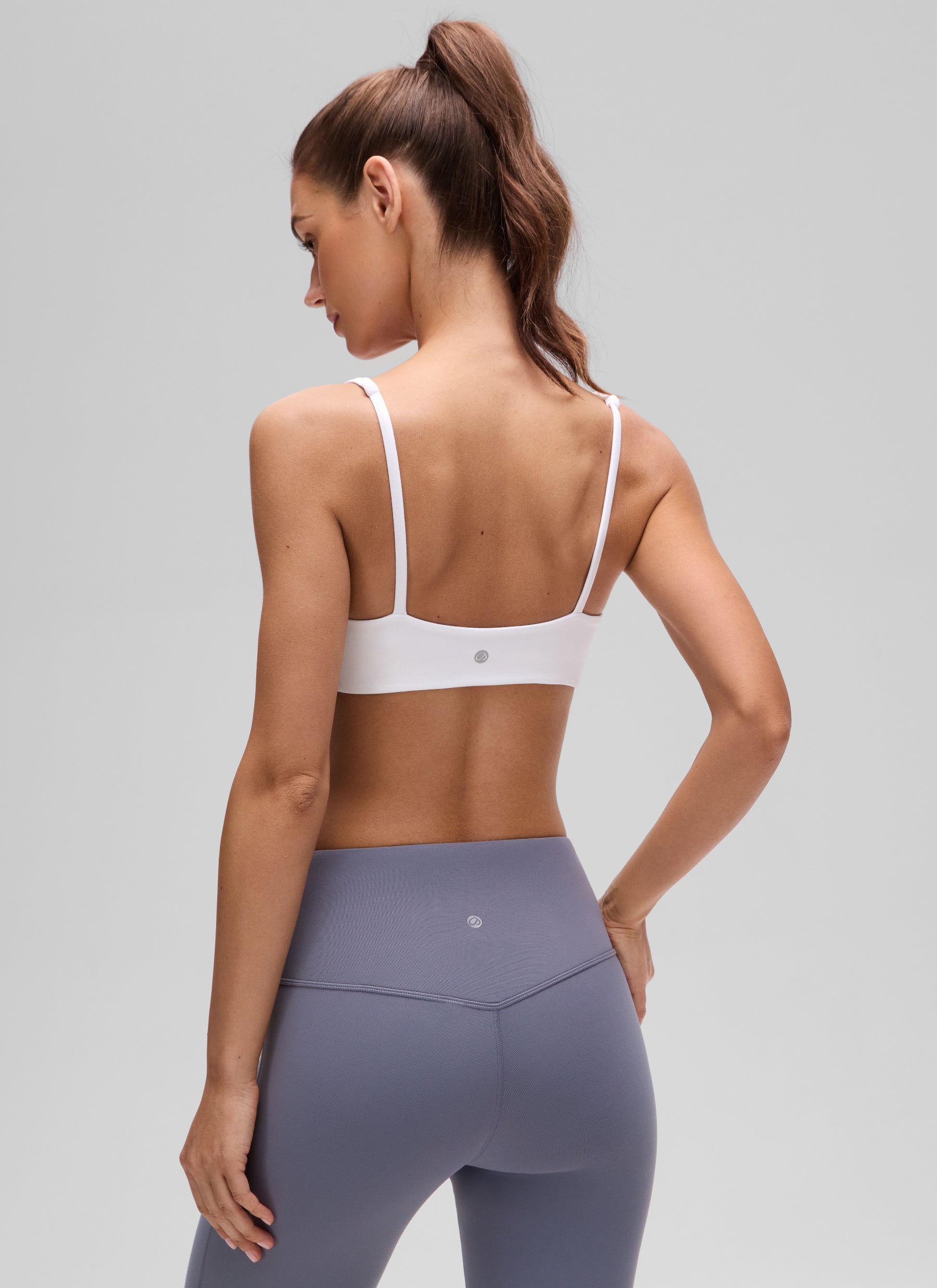 חזיית ספורט Butterluxe מחשוף מרובע Mini Bra - לבן
