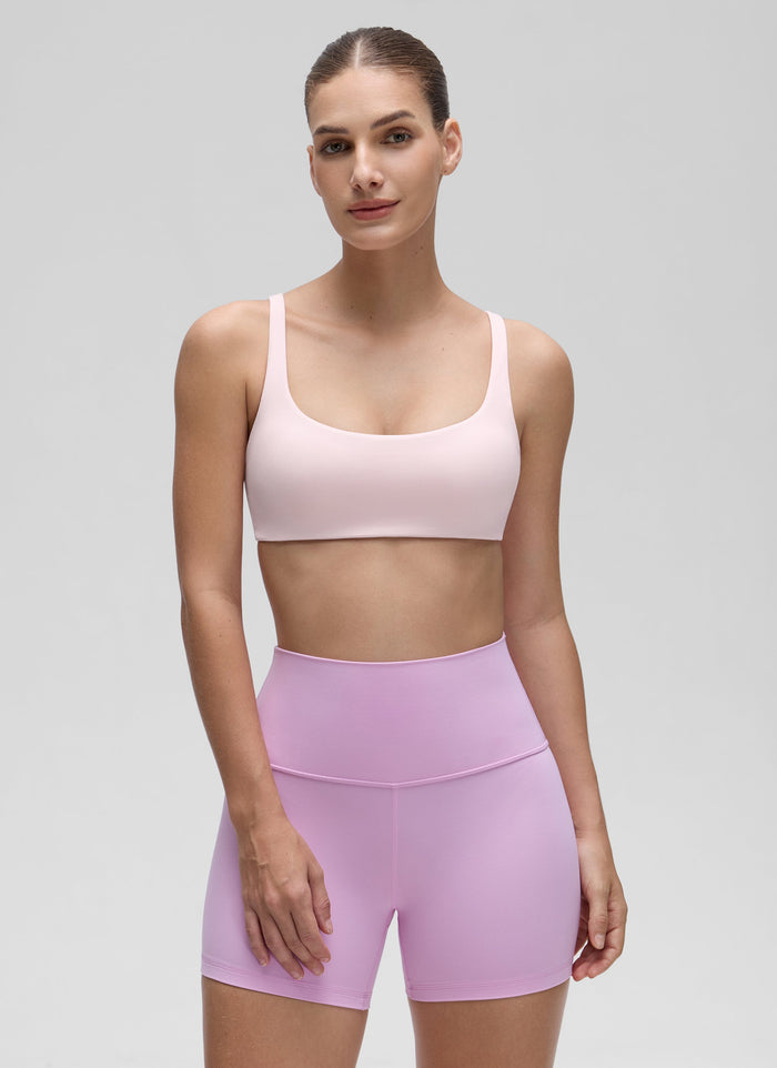 חזיית ספורט Butterluxe מחשוף מרובע Mini Bra - Strawberry Pink