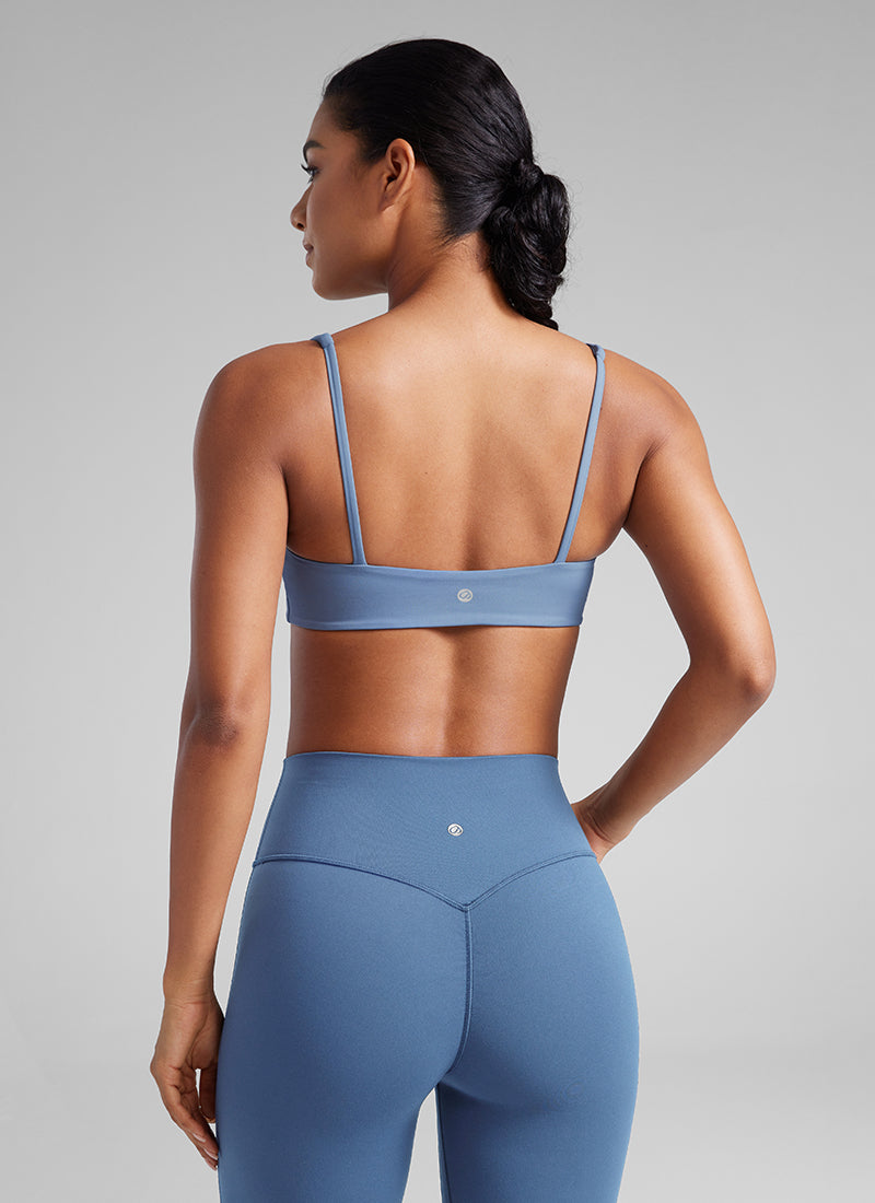 חזיית ספורט Butterluxe מחשוף מרובע Mini Bra - Oasis Blue