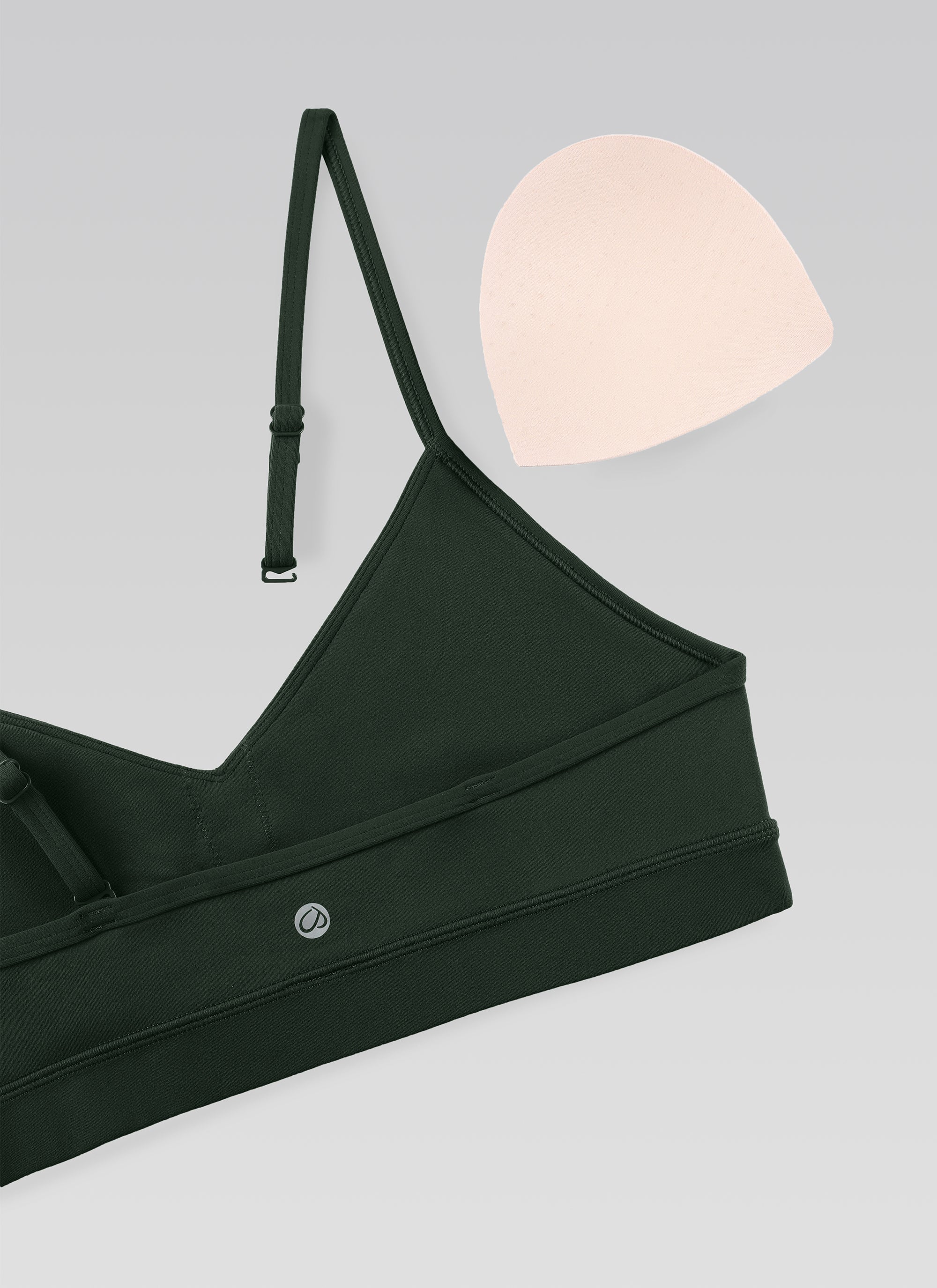 חזיית ספורט Butterluxe V Neck עם רצועות מתכווננות - Legend Green