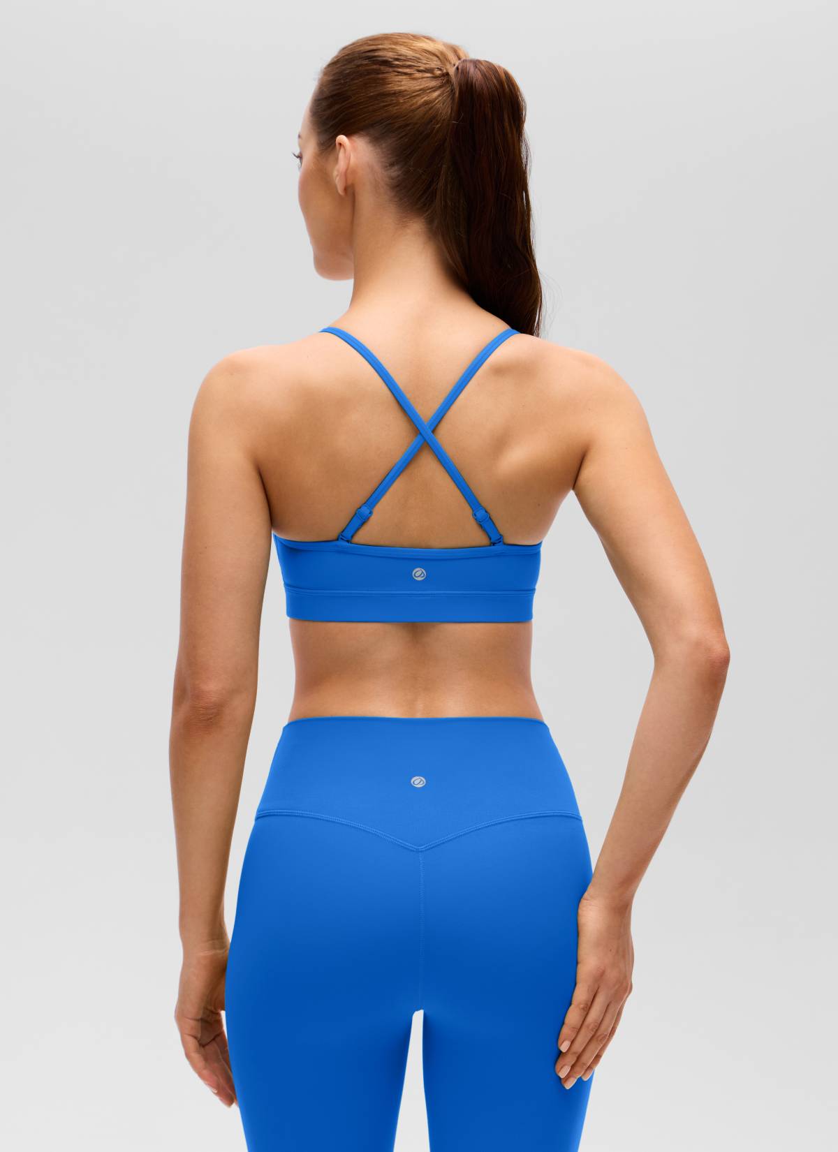חזיית ספורט Butterluxe V Neck עם רצועות מתכווננות - Sparkle Blue