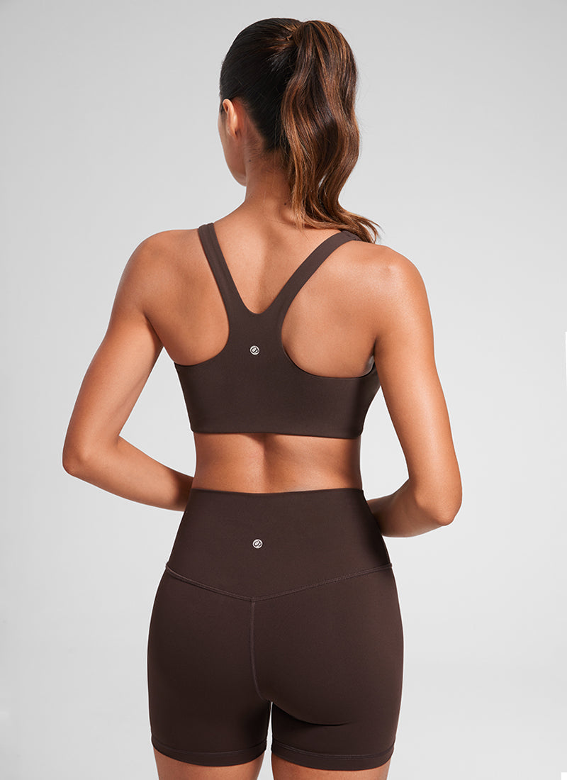 חזיית ספורט Butterlift Square Neck - Hot Fudge Brown