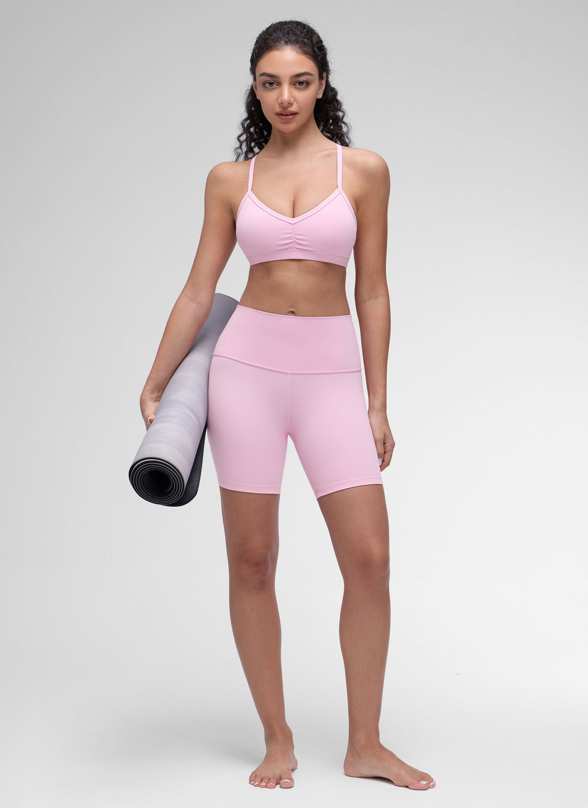חזיית ספורט Butterluxe Sports Ruched V Neck - Vita Pink