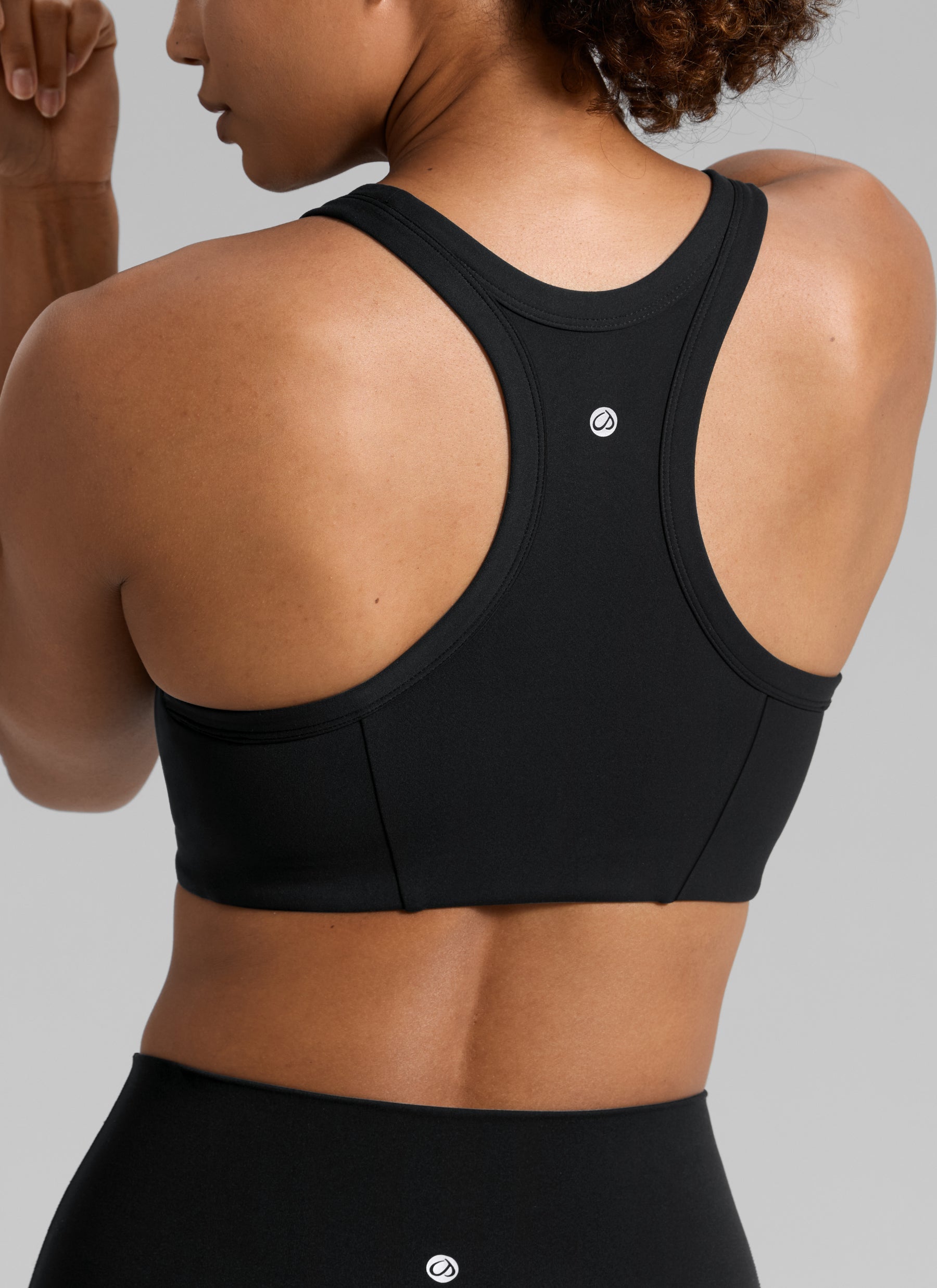 חזיית קרופ תומכת Butterbreeze U Neck Racerback - שחור