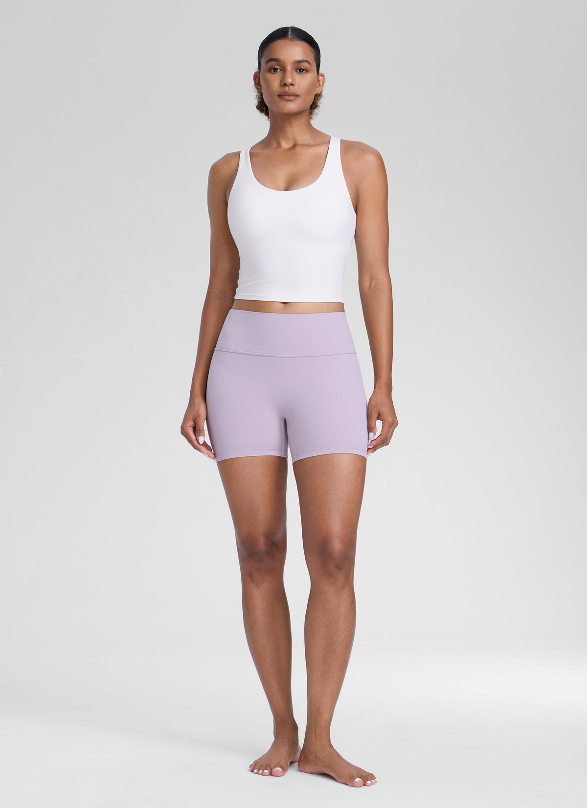 גופייה עם חזייה פנימית Butterlift U Neck Racerback - לבן