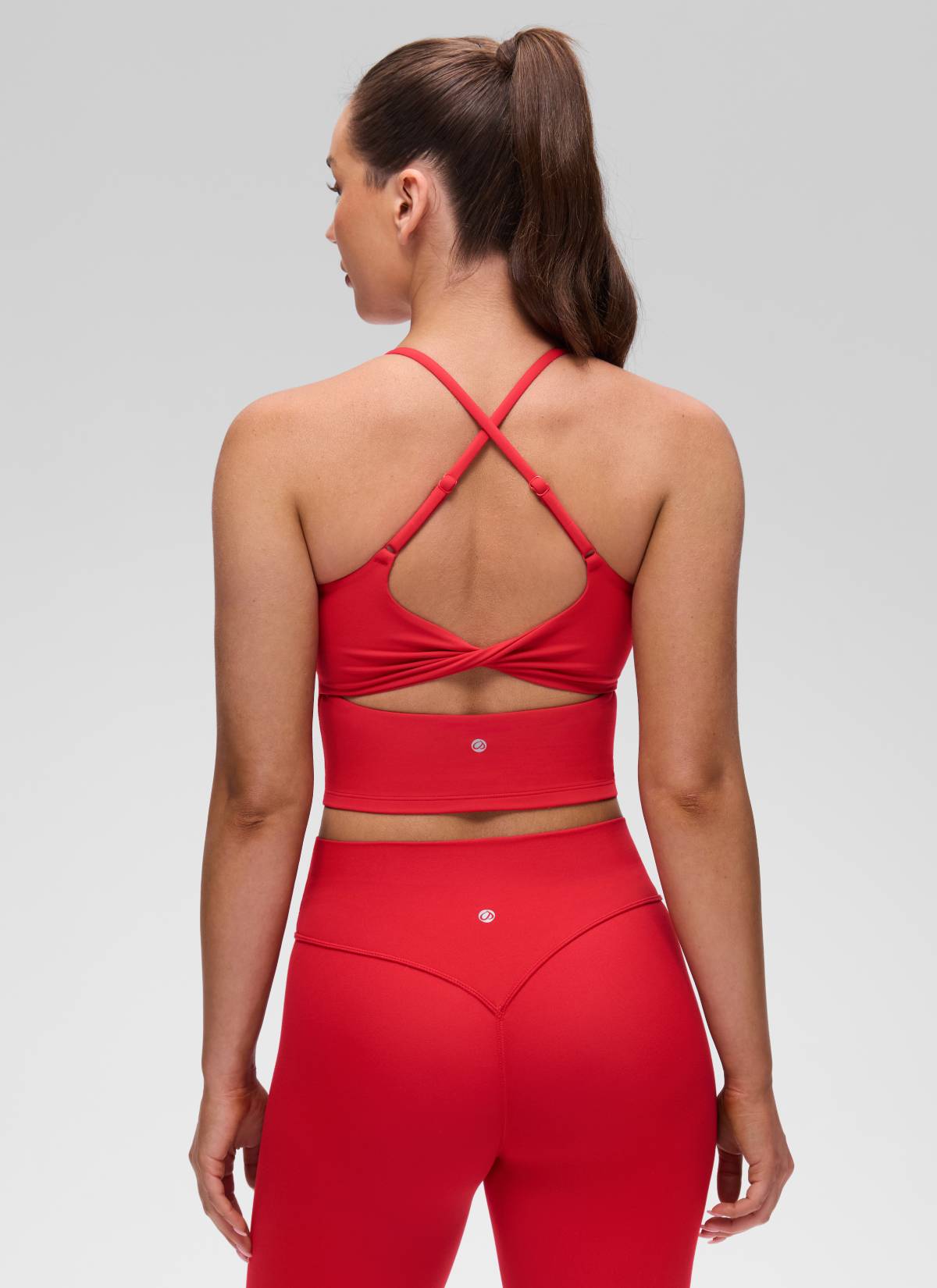 גופייה עם חזייה פנימית Butterluxe Twist Cross Back - Aurora Red