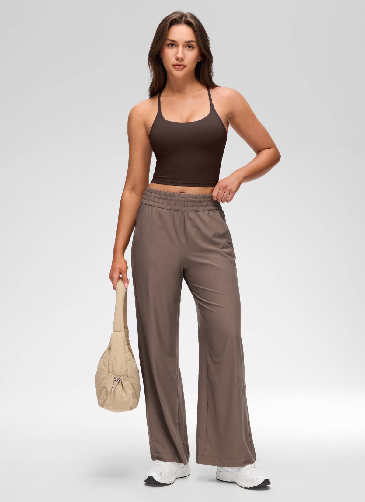 גופייה עם חזייה פנימית Butterluxe Twist Cross Back - Hot Fudge Brown