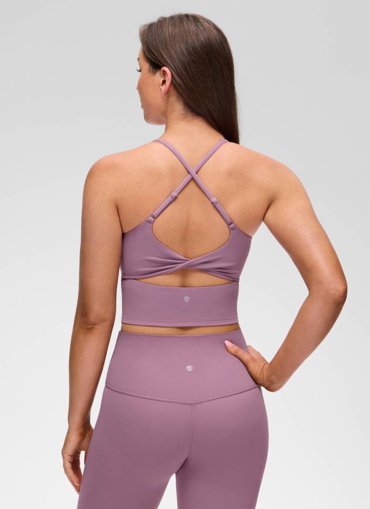גופייה עם חזייה פנימית Butterluxe Twist Cross Back - Light Lavender