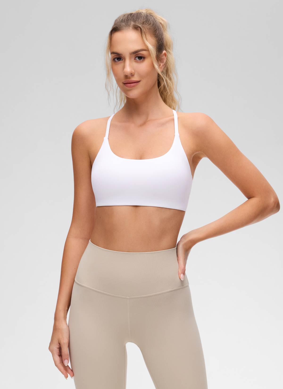 קרופ תומך Butterluxe Twist Cross Back - לבן