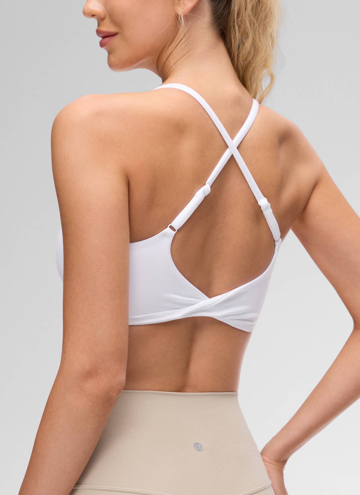 קרופ תומך Butterluxe Twist Cross Back - לבן
