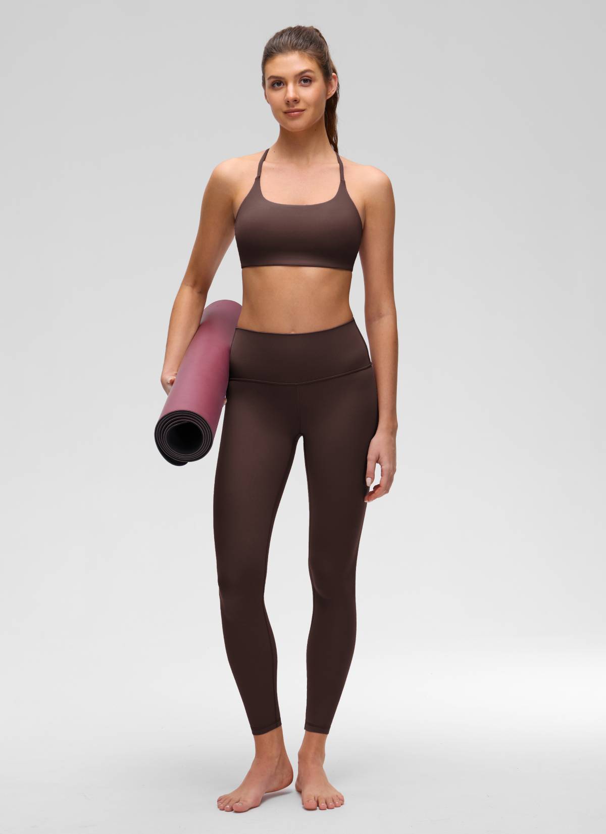 קרופ תומך Butterluxe Twist Cross Back - Hot Fudge Brown