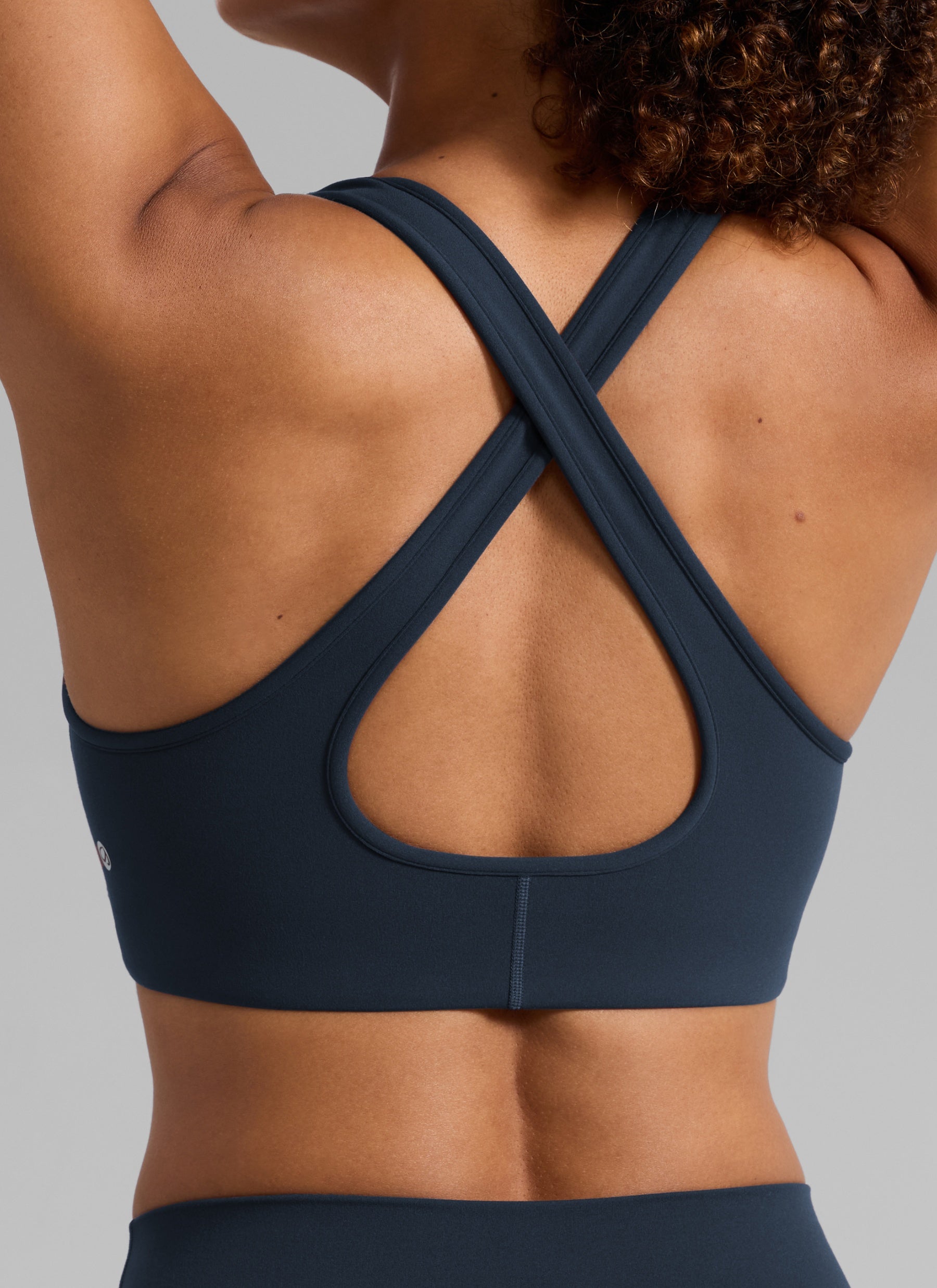 חזיית ספורט Butterlift Deep V Cross Back רצועות רחבות - כחול נייבי