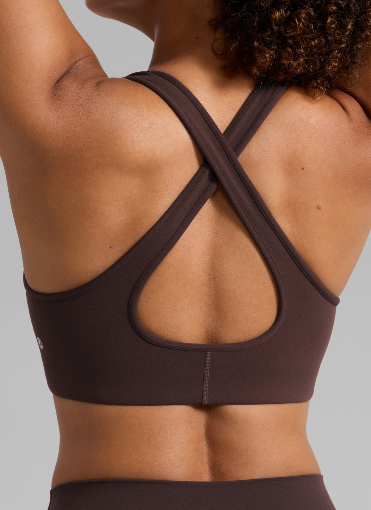 חזיית ספורט Butterlift Deep V Cross Back רצועות רחבות - Hot Fudge Brown