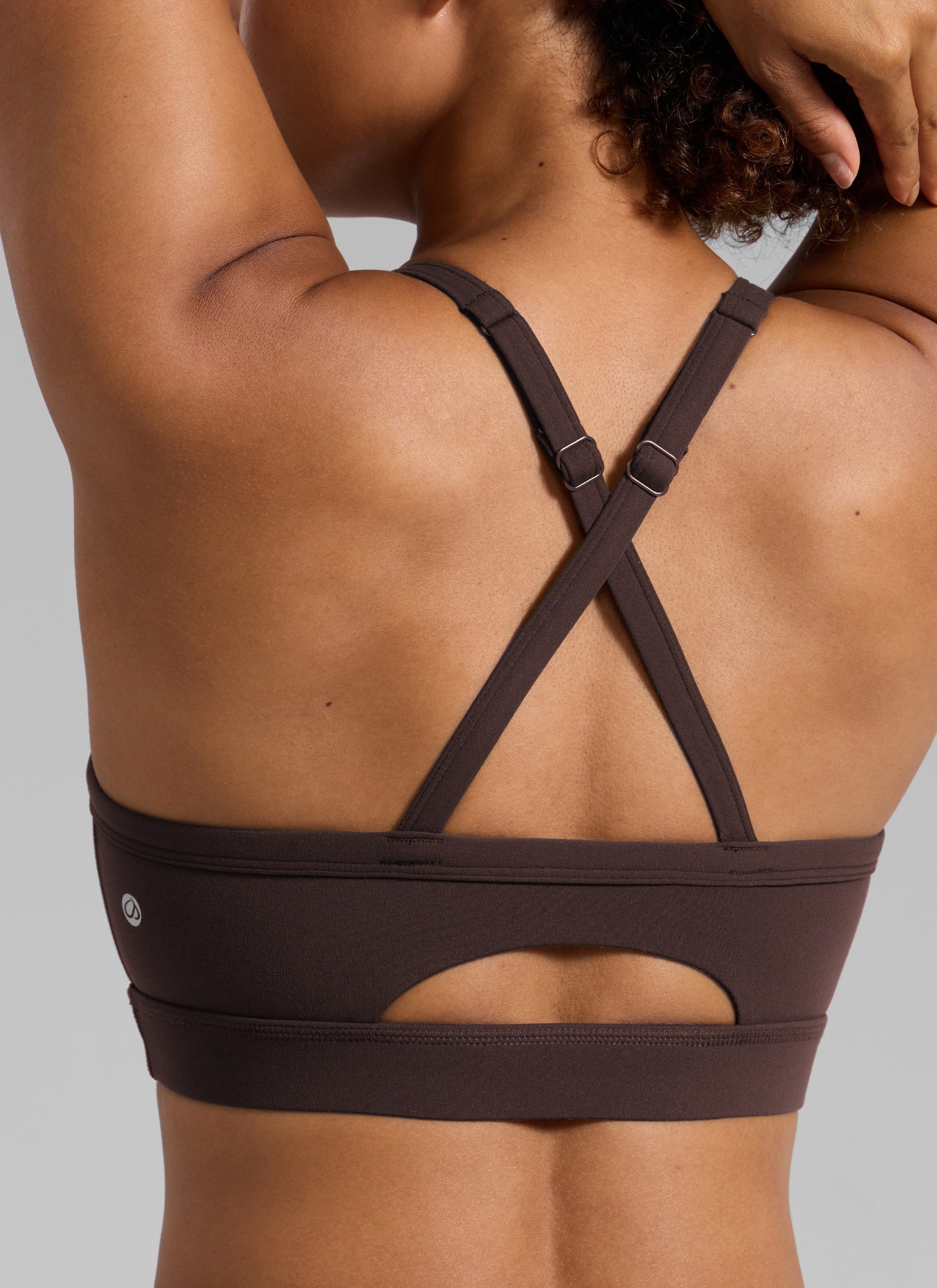 חזיית ספורט Butterlift Keyhole - Hot Fudge Brown