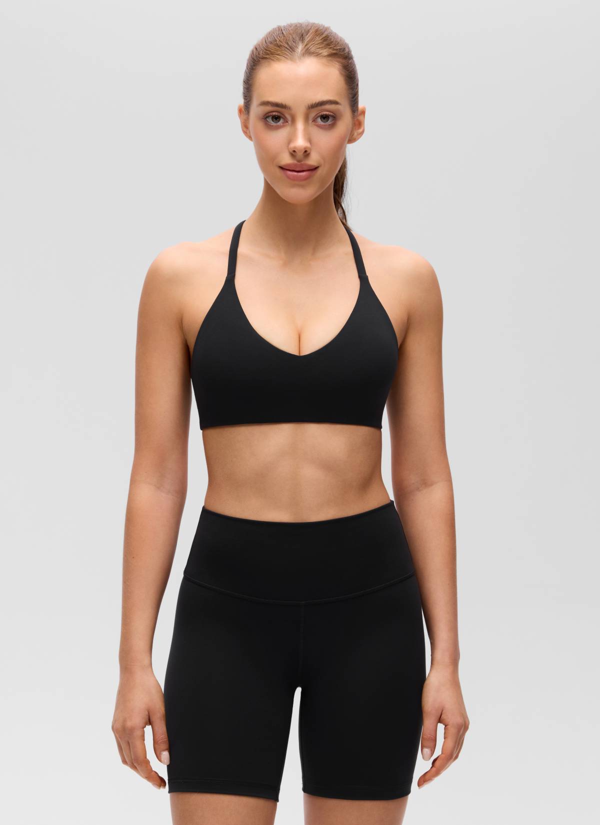 חזיית ספורט Butterluxe Thin Straps Racerback Sports - שחור