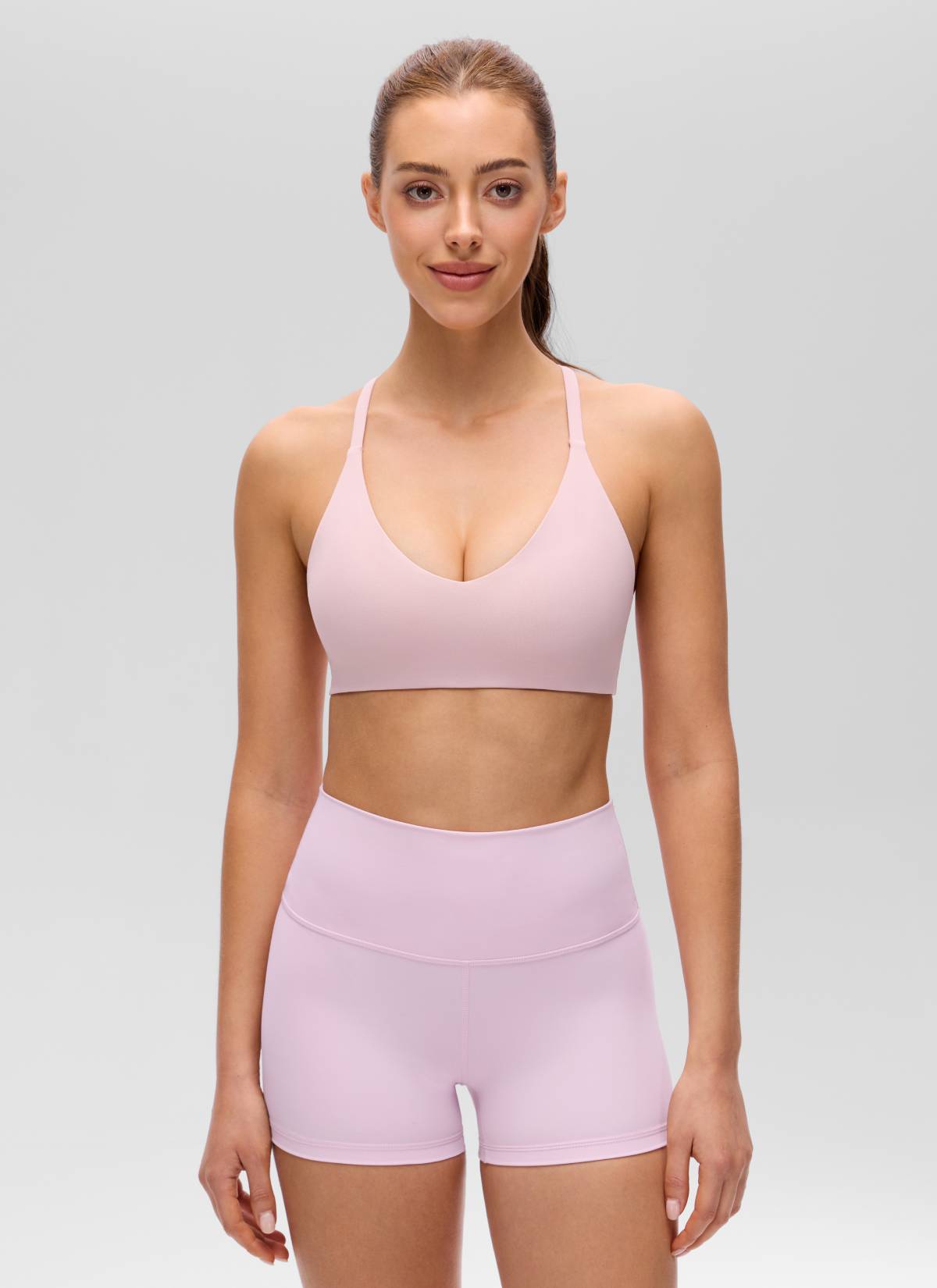 חזיית ספורט Butterluxe Thin Straps Racerback Sports - Pink Haze