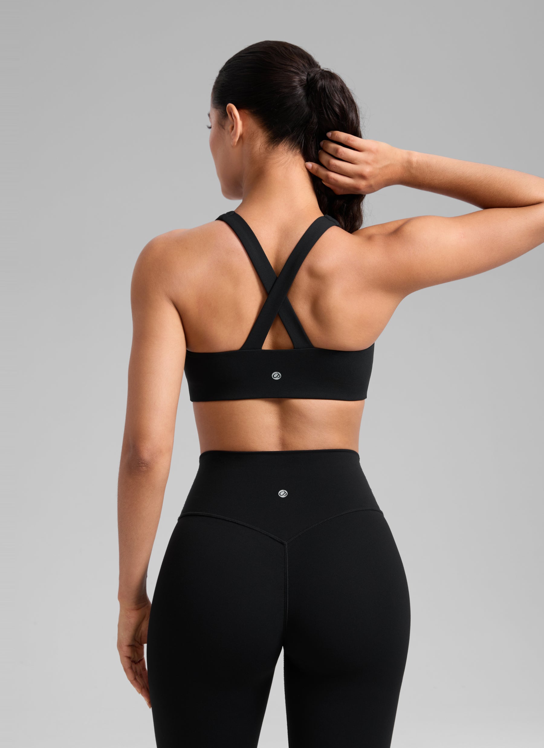 חזיית ספורט תומכת SculptAir Criss Cross Back - שחור