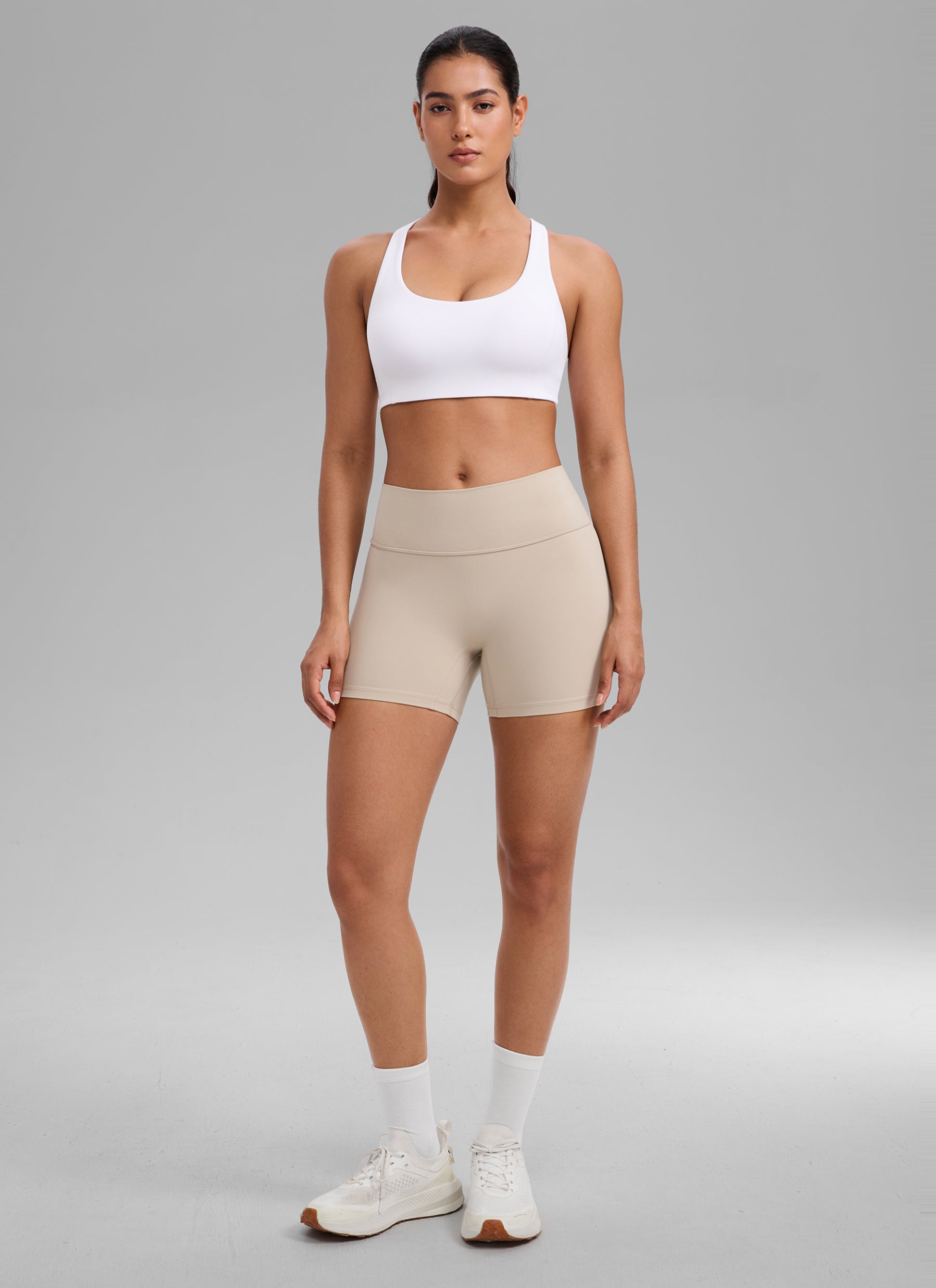 חזיית ספורט תומכת SculptAir Criss Cross Back - לבן