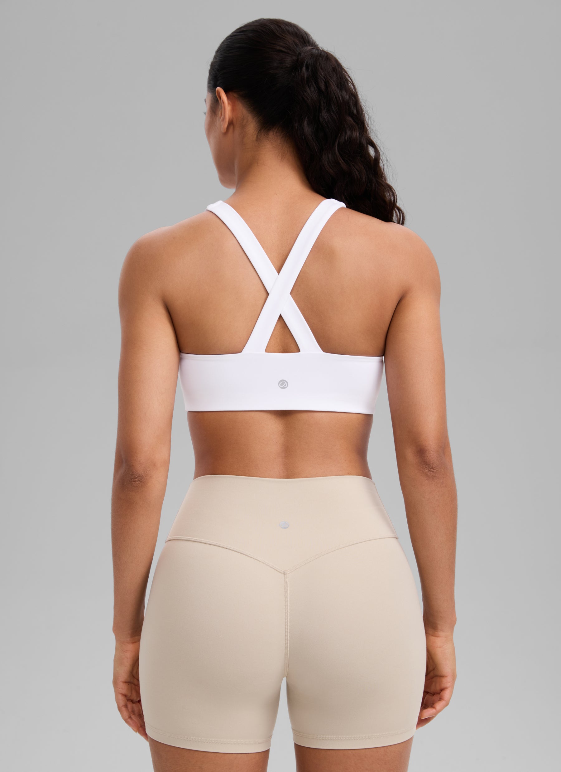 חזיית ספורט תומכת SculptAir Criss Cross Back - לבן