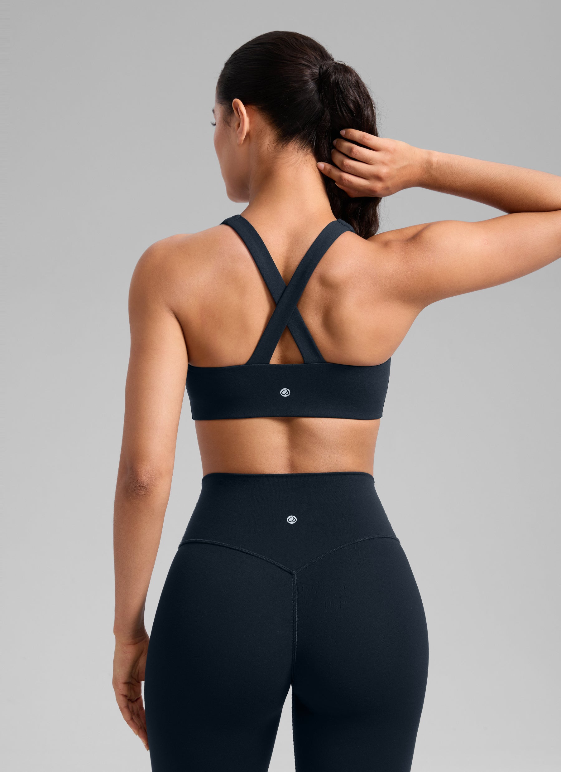 חזיית ספורט תומכת SculptAir Criss Cross Back - כחול נייבי