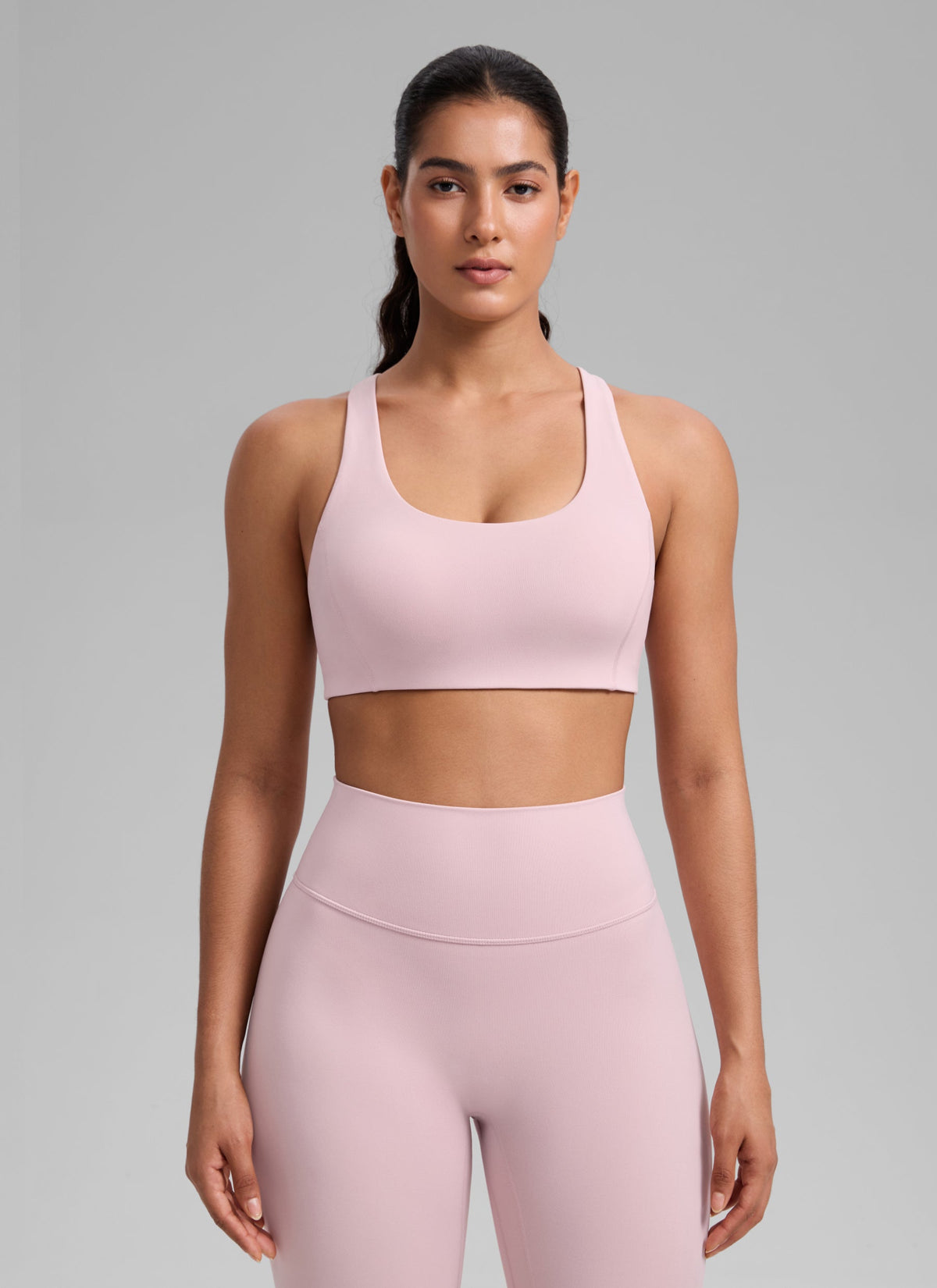 חזיית ספורט תומכת SculptAir Criss Cross Back - Pink Haze