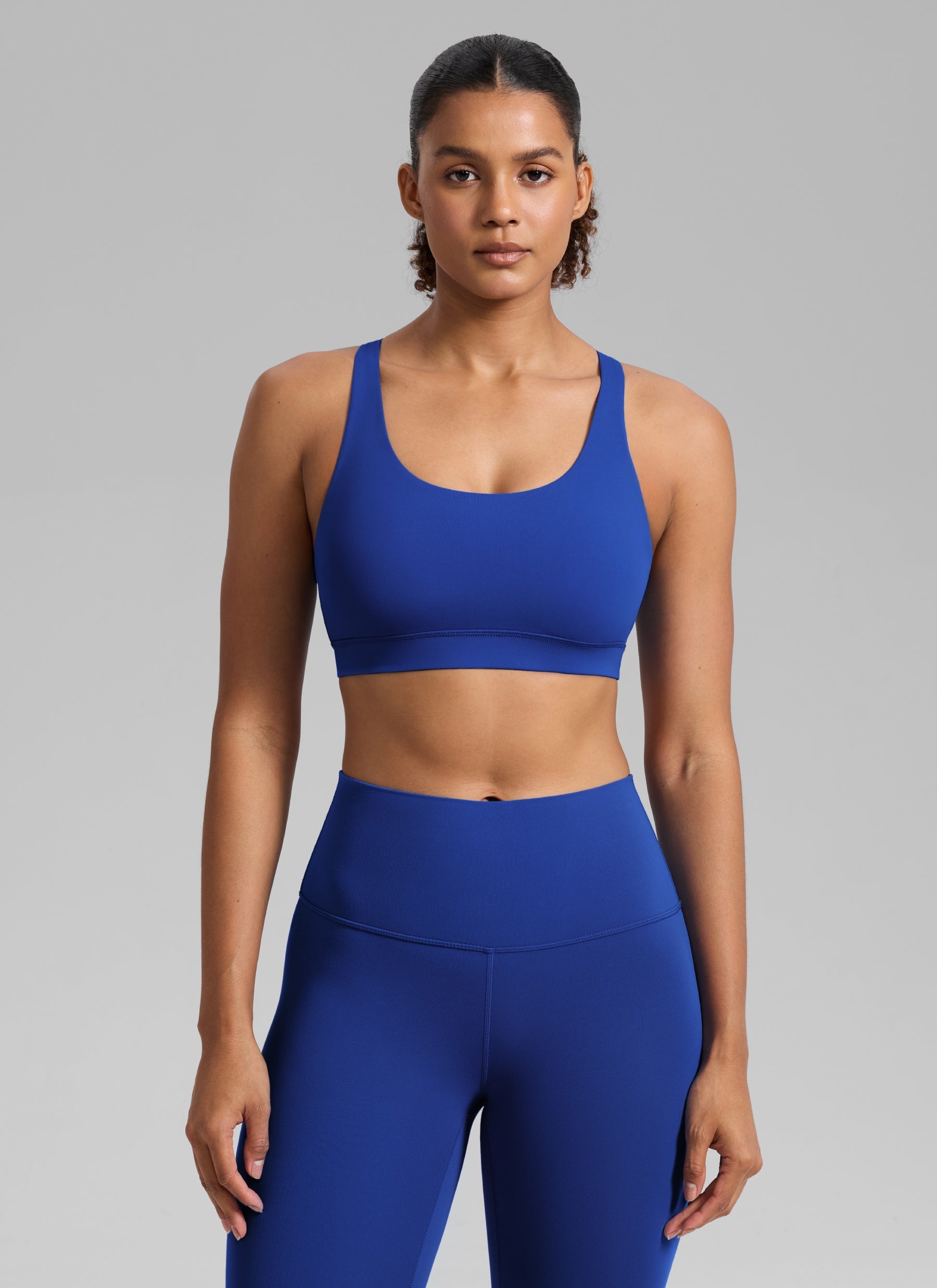 Nakedfeel חזיית ספורט תומכת Criss Cross - Waves Blue
