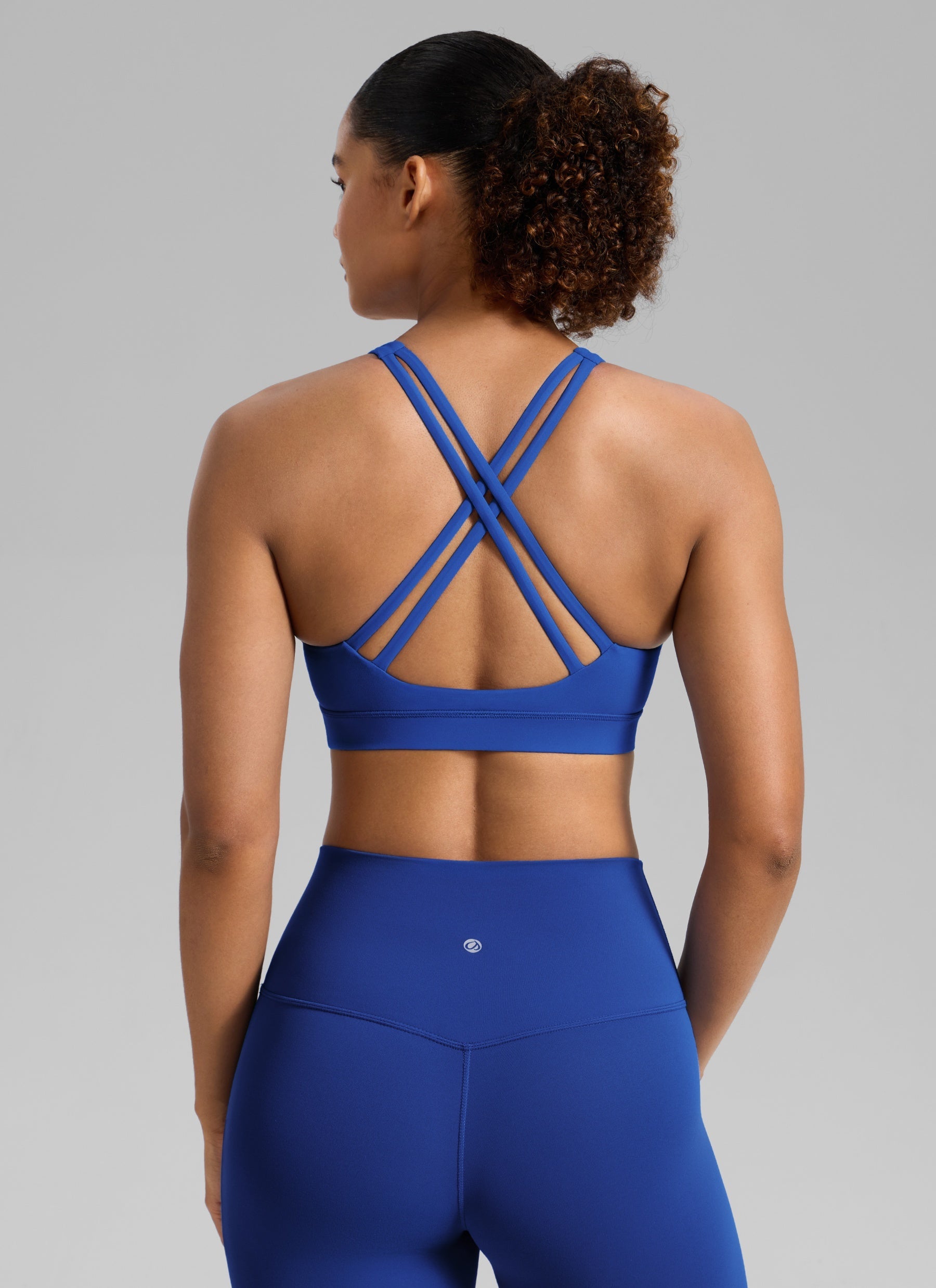 Nakedfeel חזיית ספורט תומכת Criss Cross - Waves Blue