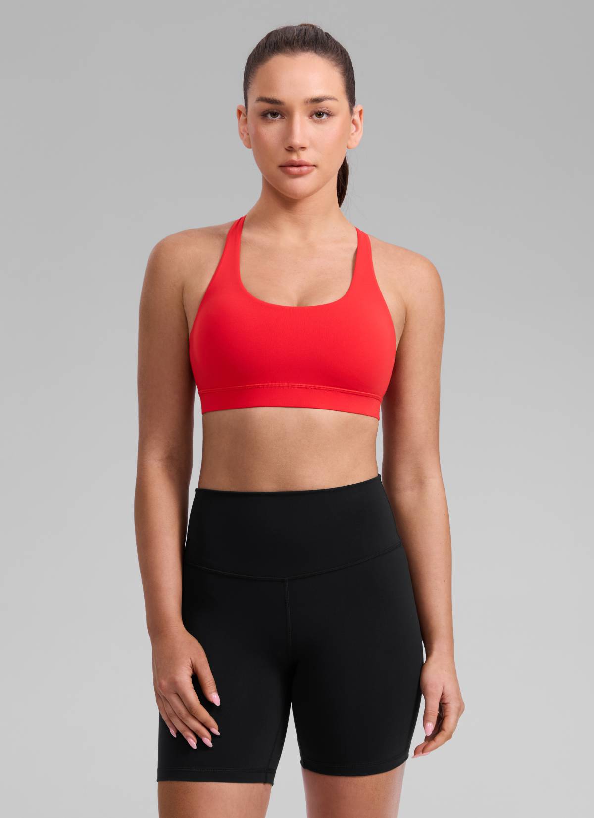 Nakedfeel חזיית ספורט תומכת Criss Cross - Deep Red