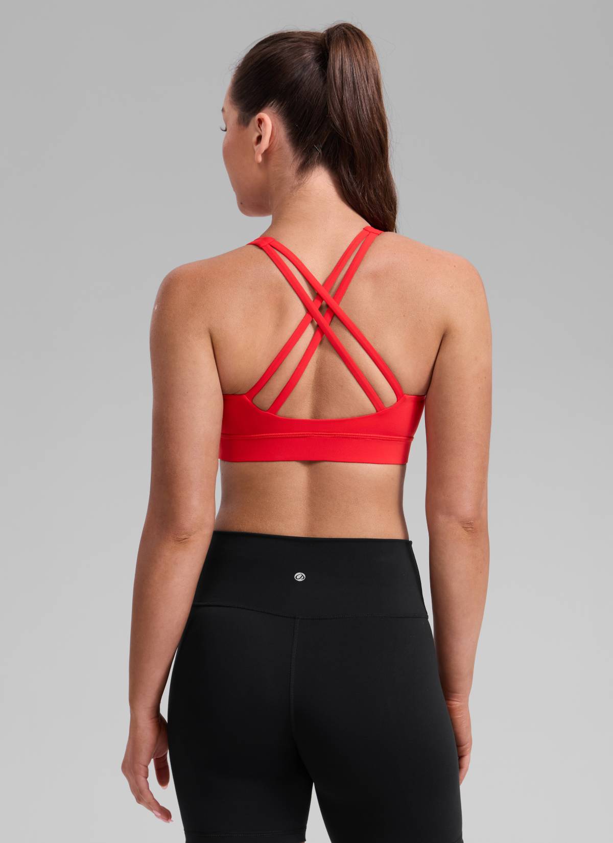 Nakedfeel חזיית ספורט תומכת Criss Cross - Deep Red