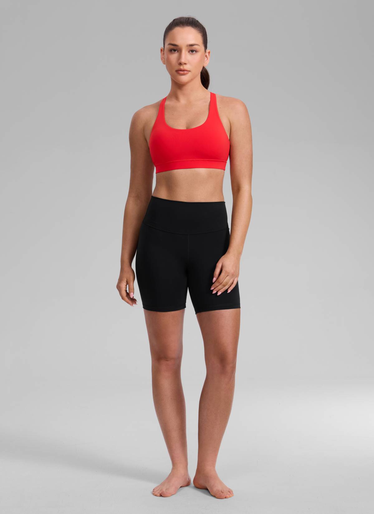 Nakedfeel חזיית ספורט תומכת Criss Cross - Deep Red