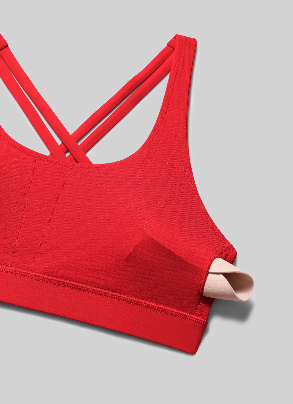 Nakedfeel חזיית ספורט תומכת Criss Cross - Deep Red