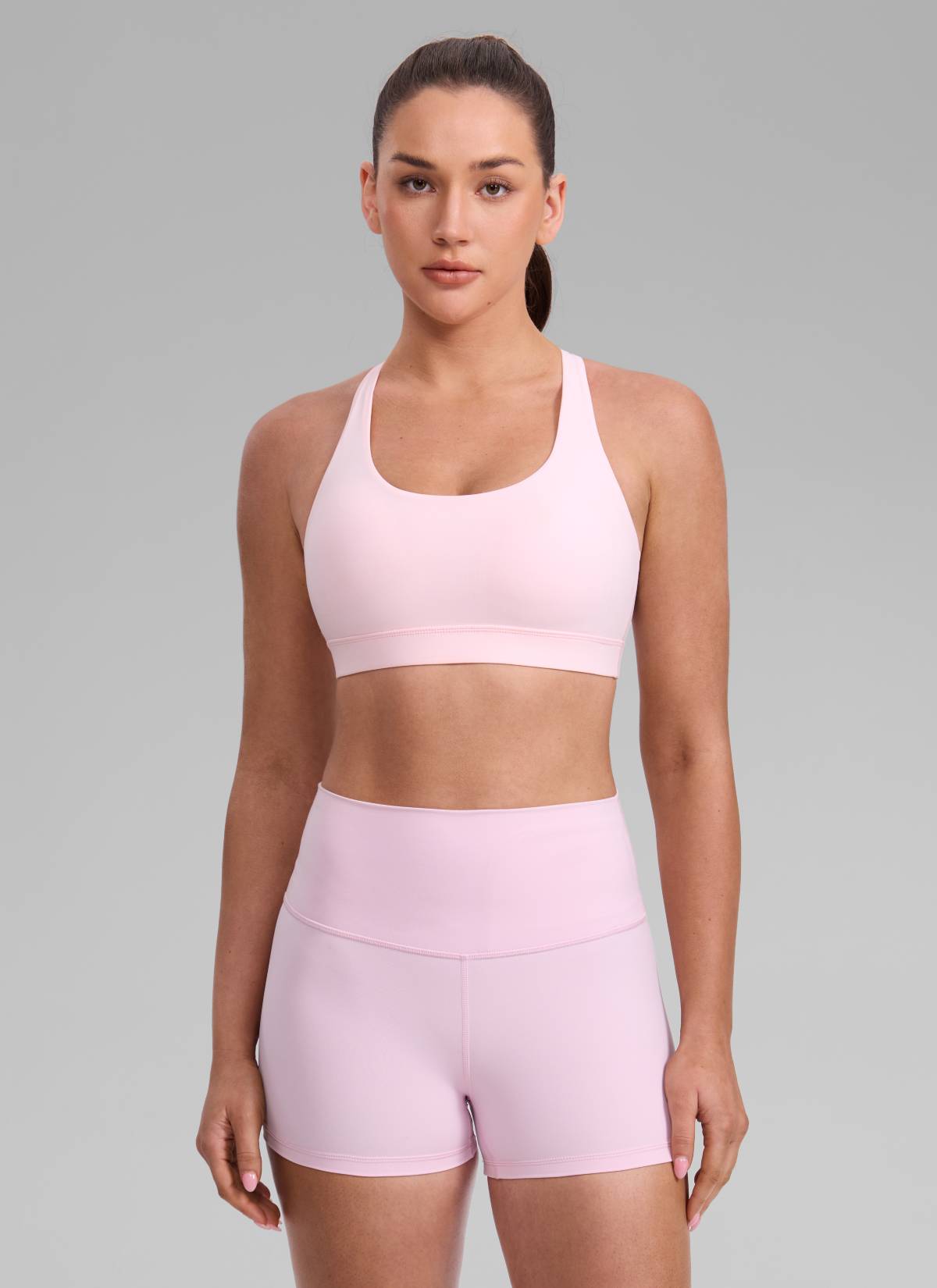 NakedFeel חזיית ספורט תומכת Criss Cross - Strawberry Pink