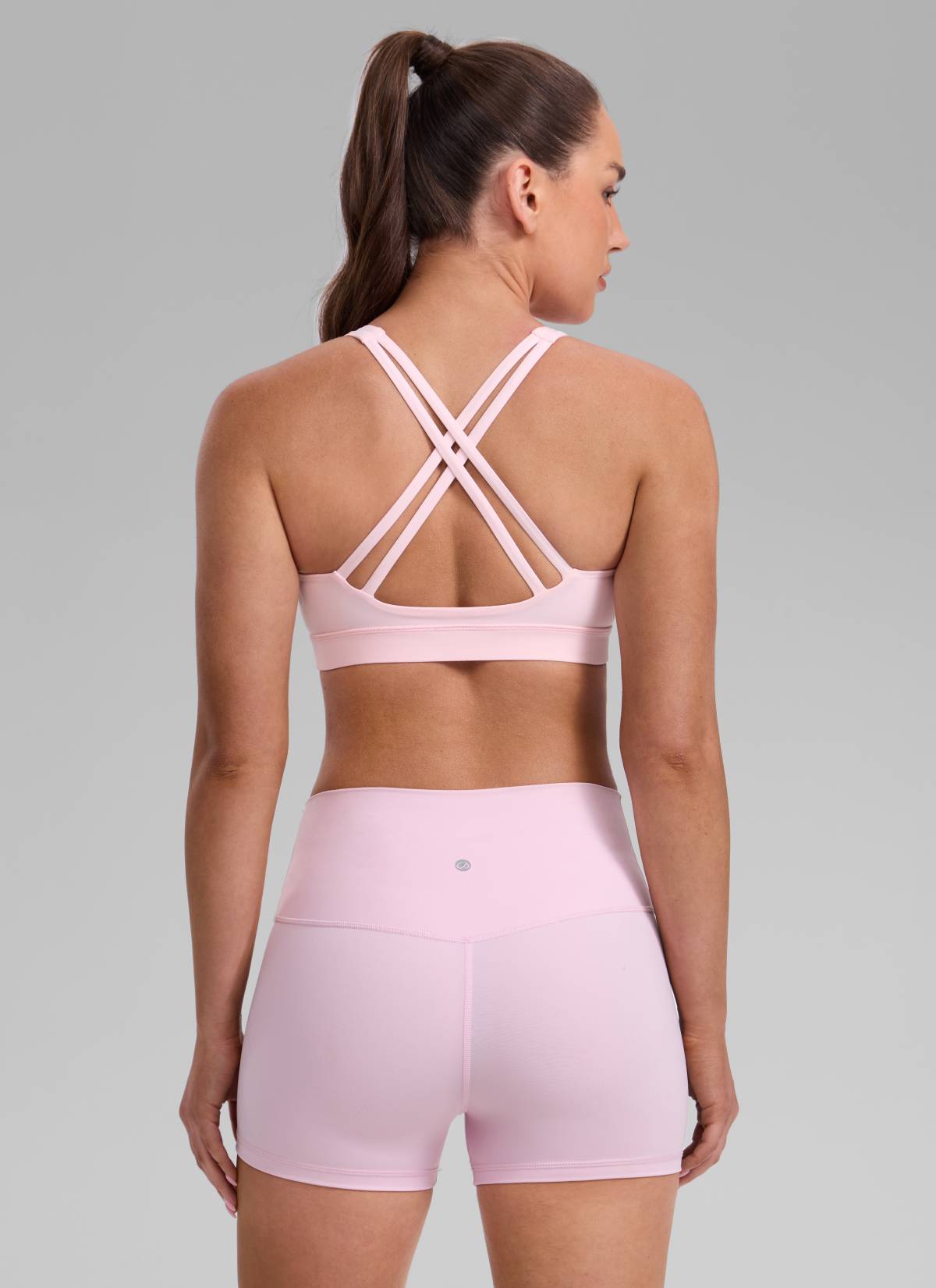 NakedFeel חזיית ספורט תומכת Criss Cross - Strawberry Pink