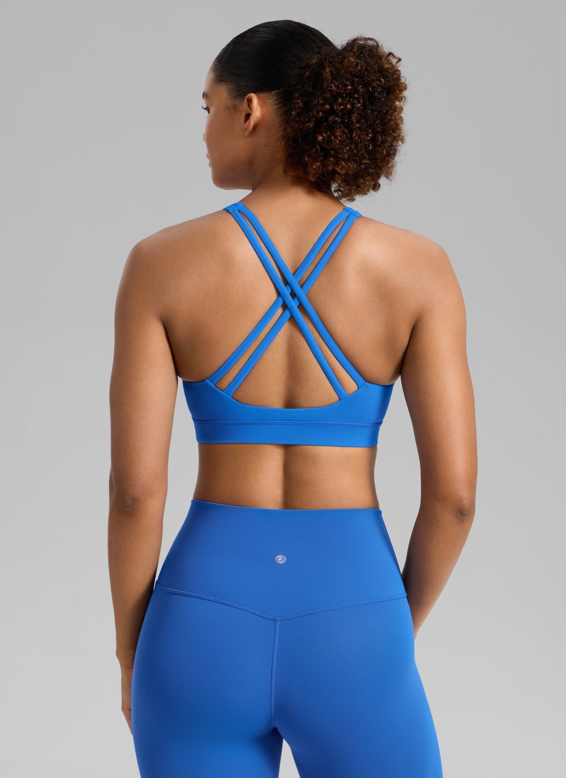 Nakedfeel חזיית ספורט תומכת Criss Cross - Sparkle Blue