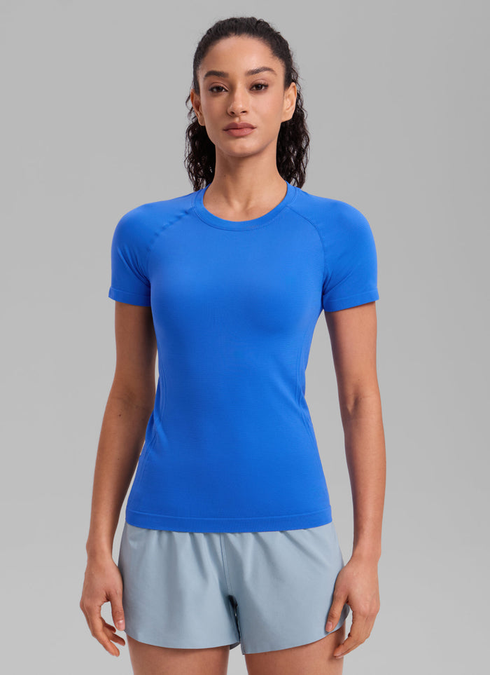 חולצה קצרה Seamless - Sparkle Blue