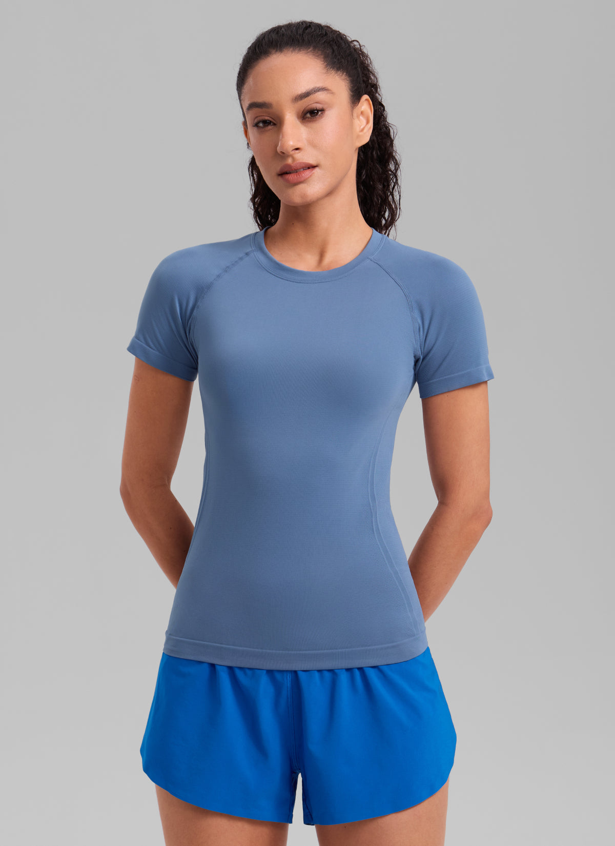 חולצה קצרה Seamless - Oasis Blue