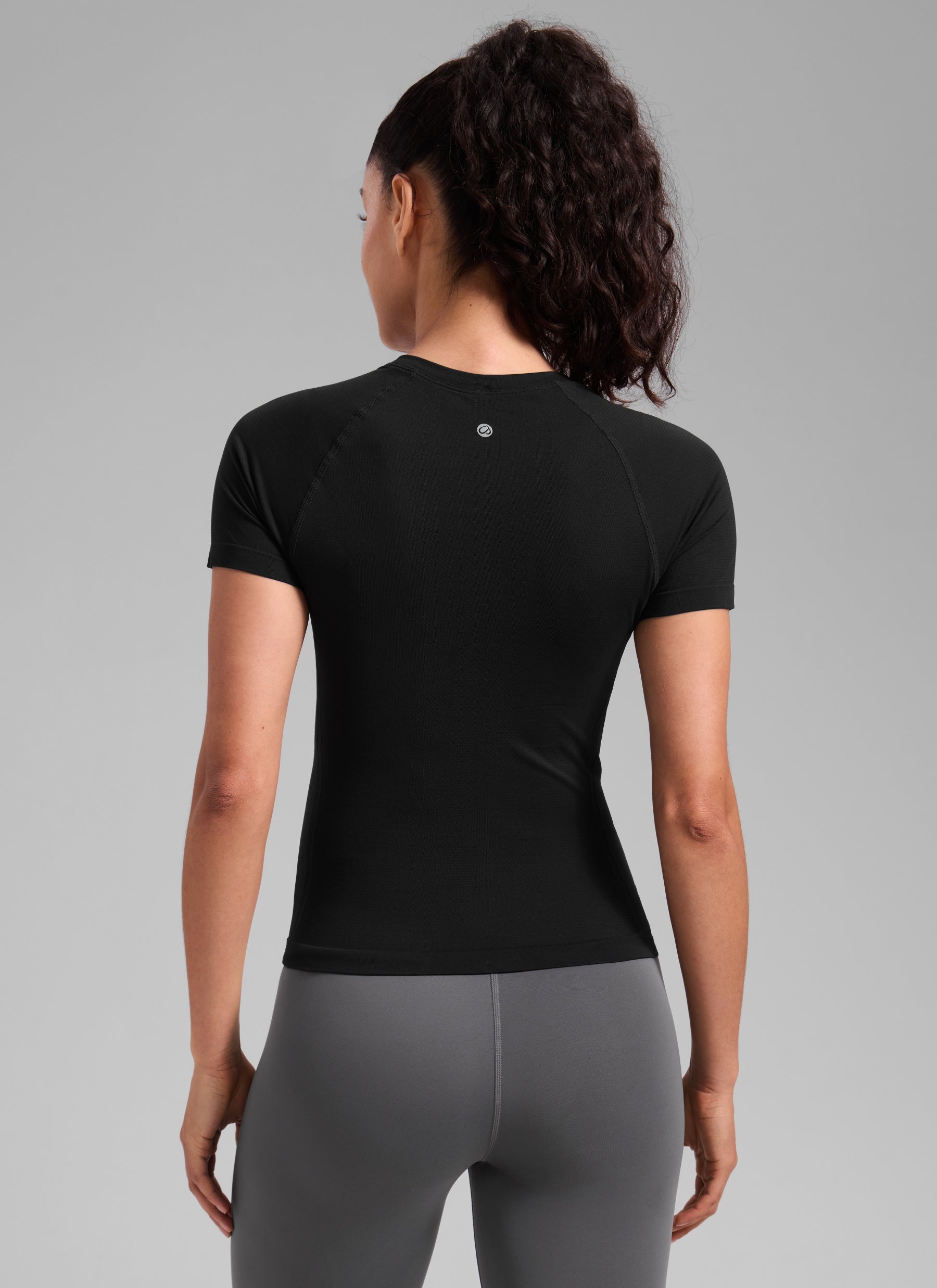 חולצה קצרה Seamless Crew Neck - שחור