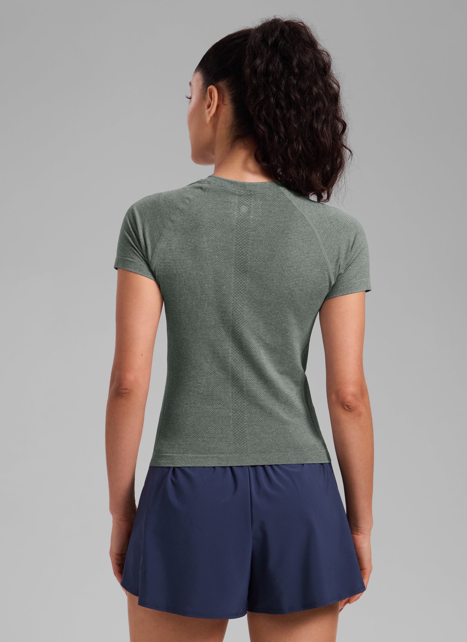 חולצה קצרה Seamless Crew Neck - מרווה