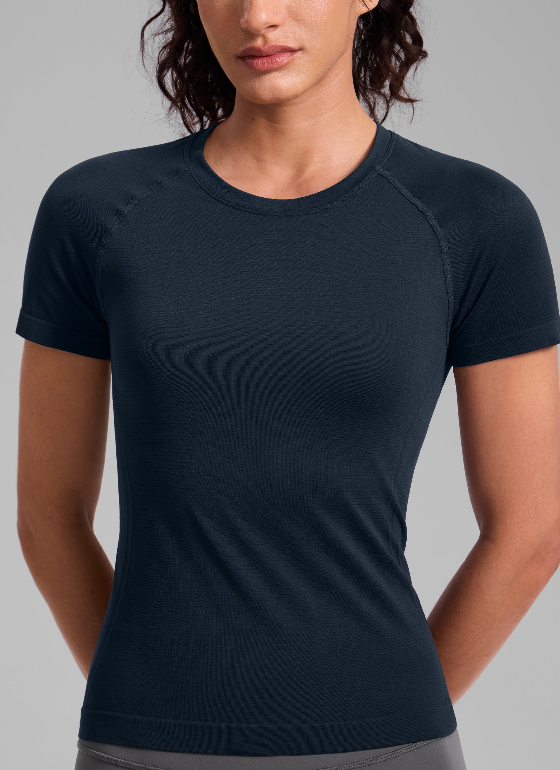 חולצה קצרה Seamless Crew Neck - Twilight Blue
