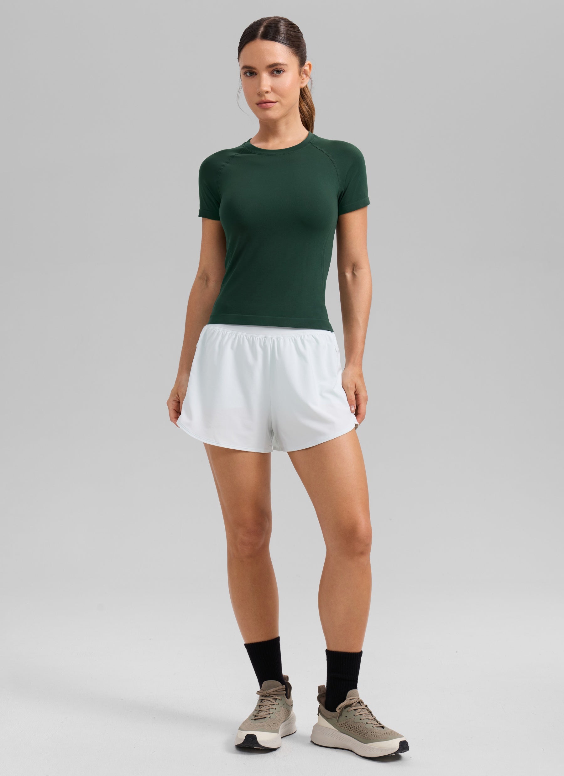 חולצה קצרה Seamless Crew Neck - Legend Green