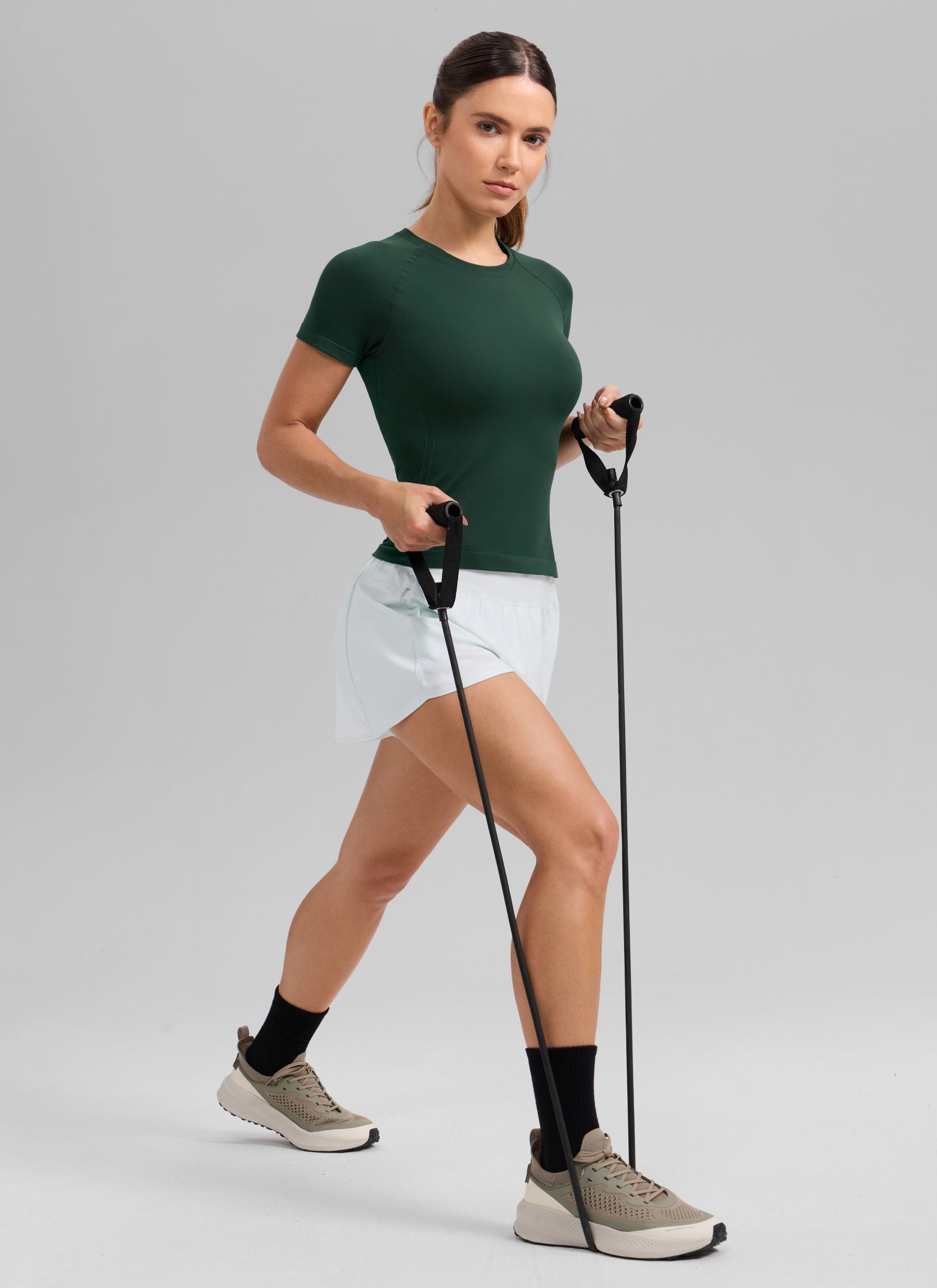 חולצה קצרה Seamless Crew Neck - Legend Green